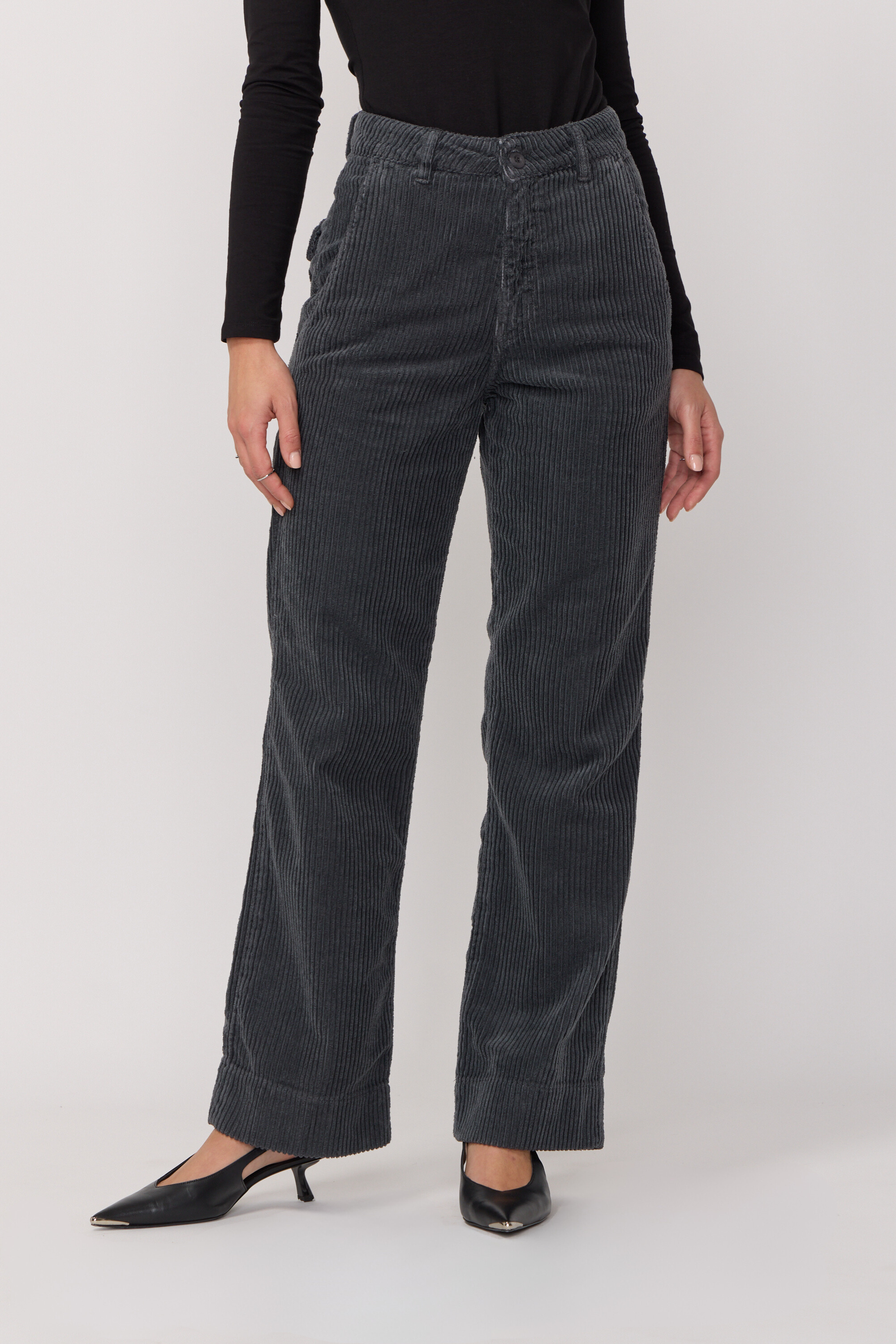 Pantalon Paltrow Long Velours - Anthracite