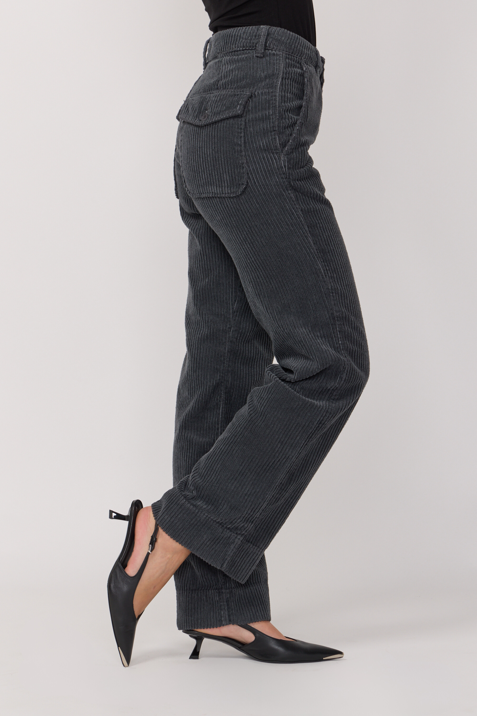 Pantalon Paltrow Long Velours - Anthracite