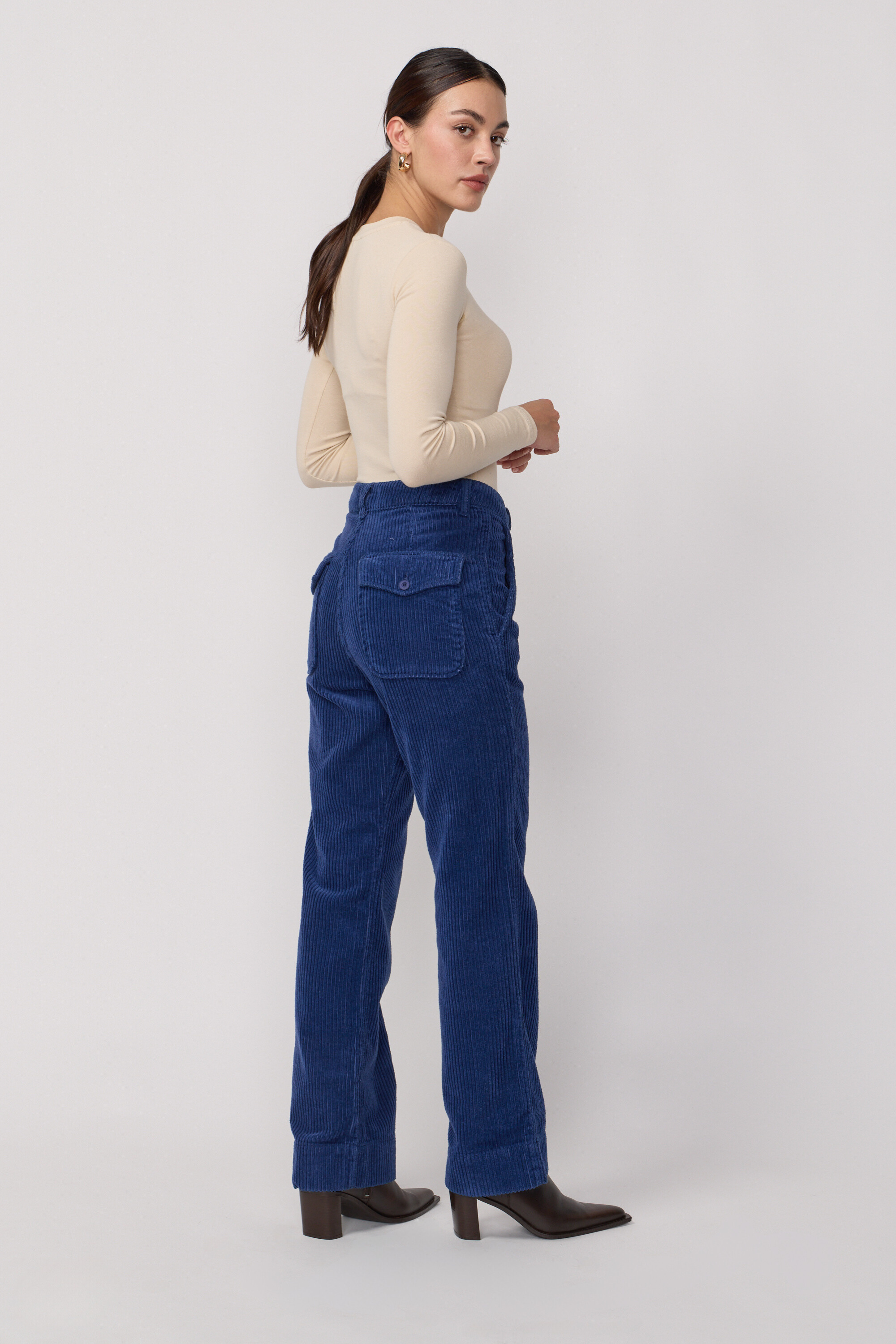 Pantalon Paltrow Long Velours - Poseidon