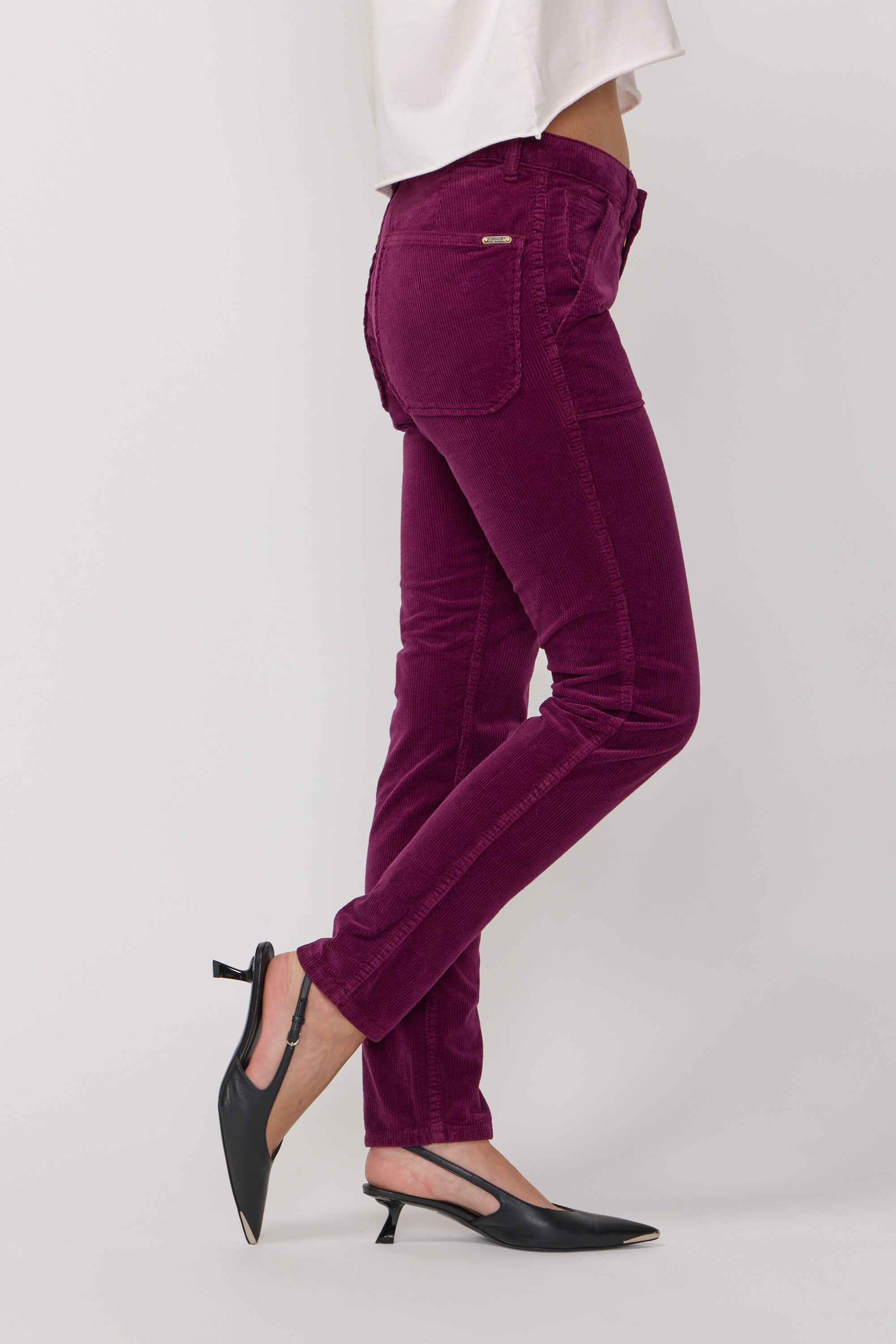 Pantalon Pierce en Velours - Figue