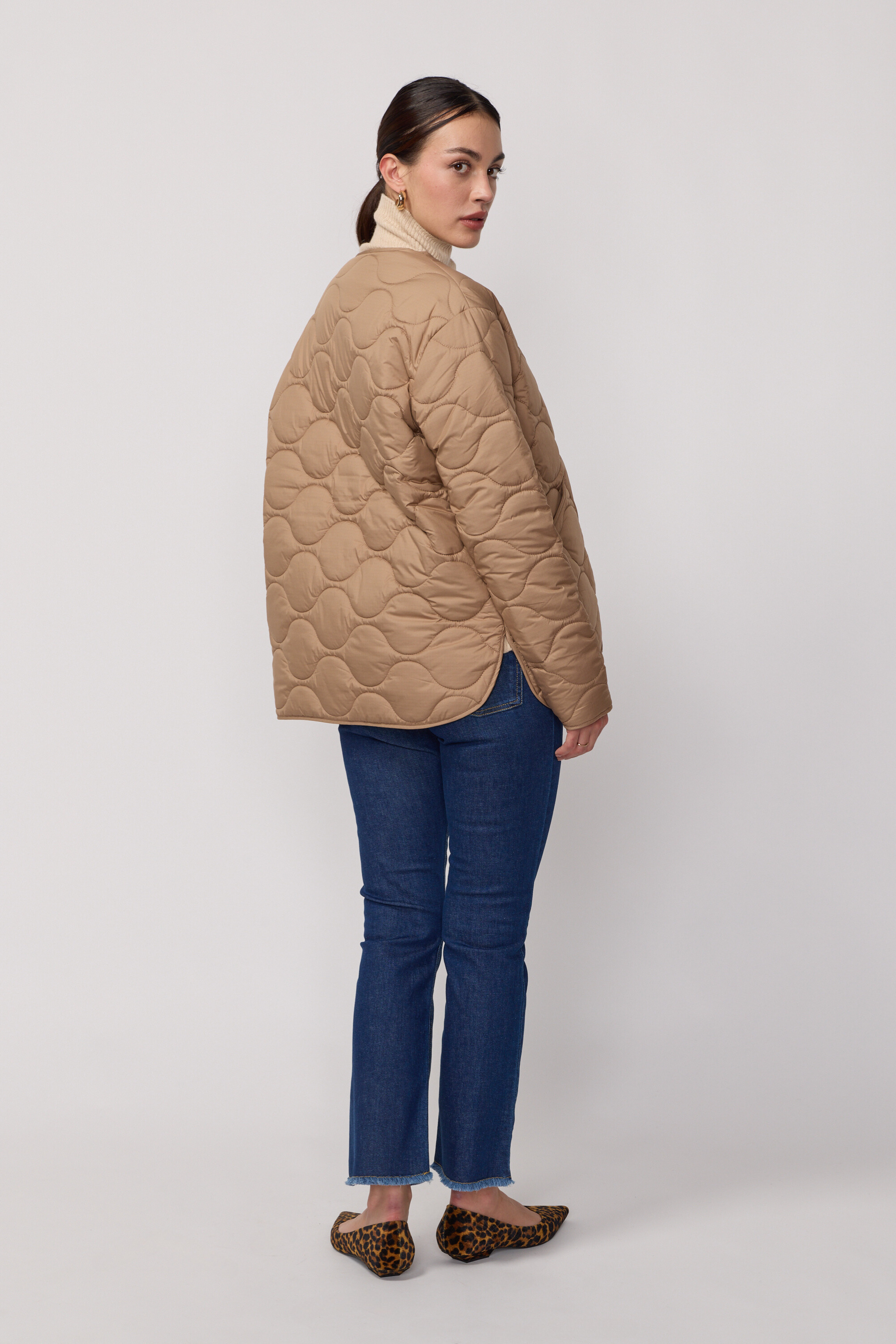 Veste Matelassé Camo - Camel