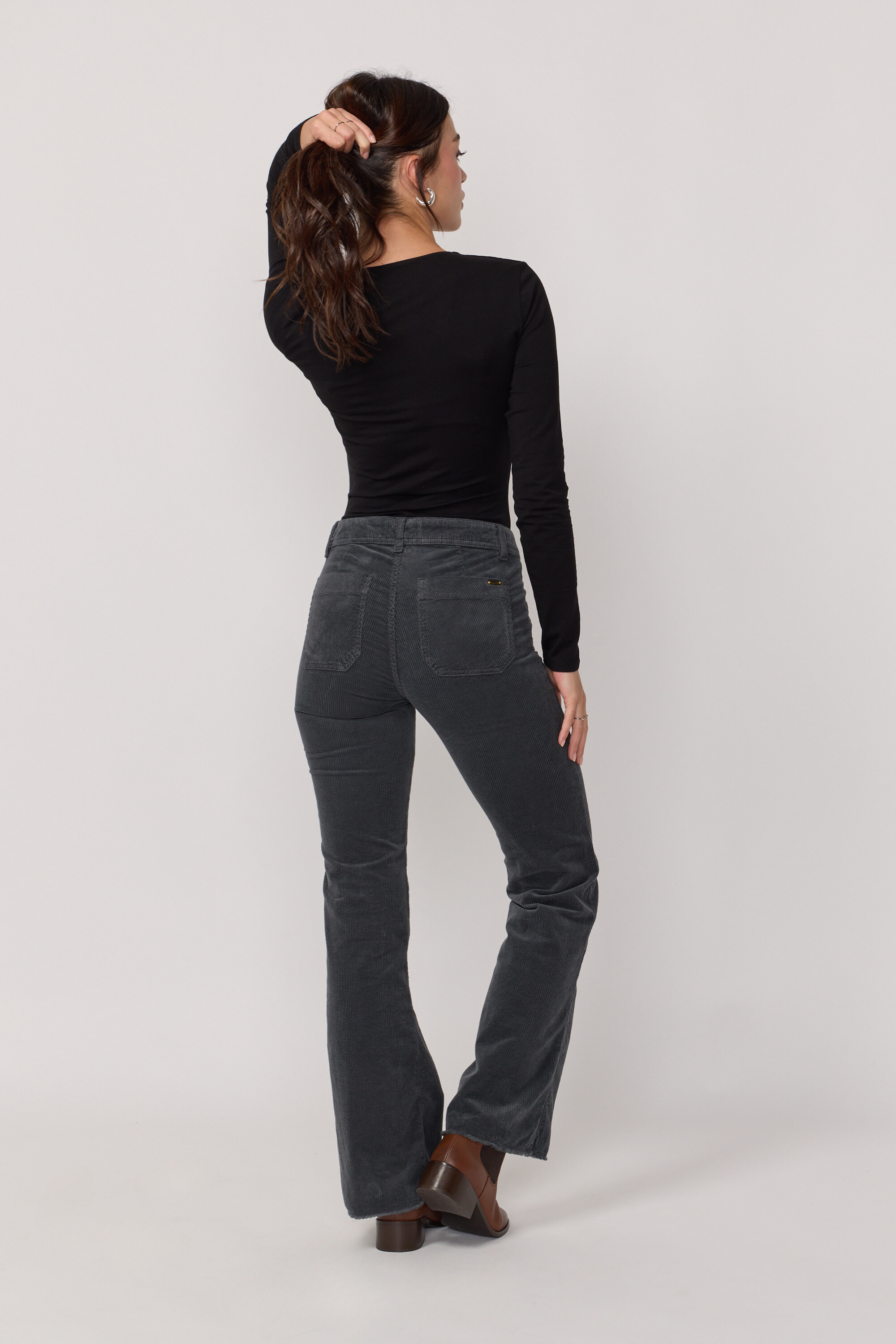 Pantalon Carlotta en Velours - Anthracite