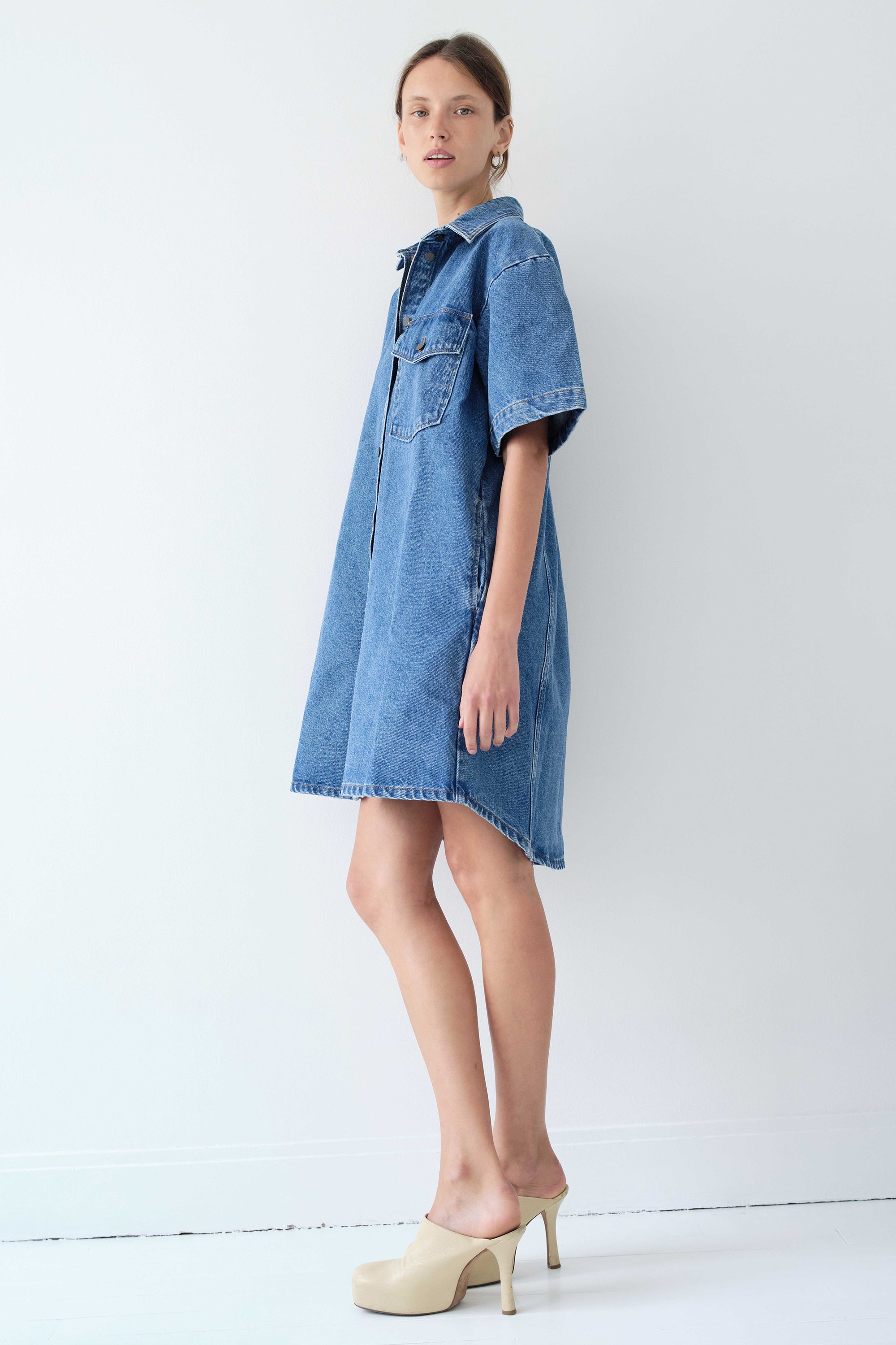 Robe Tunique Alix en Jean - Vintage Worn