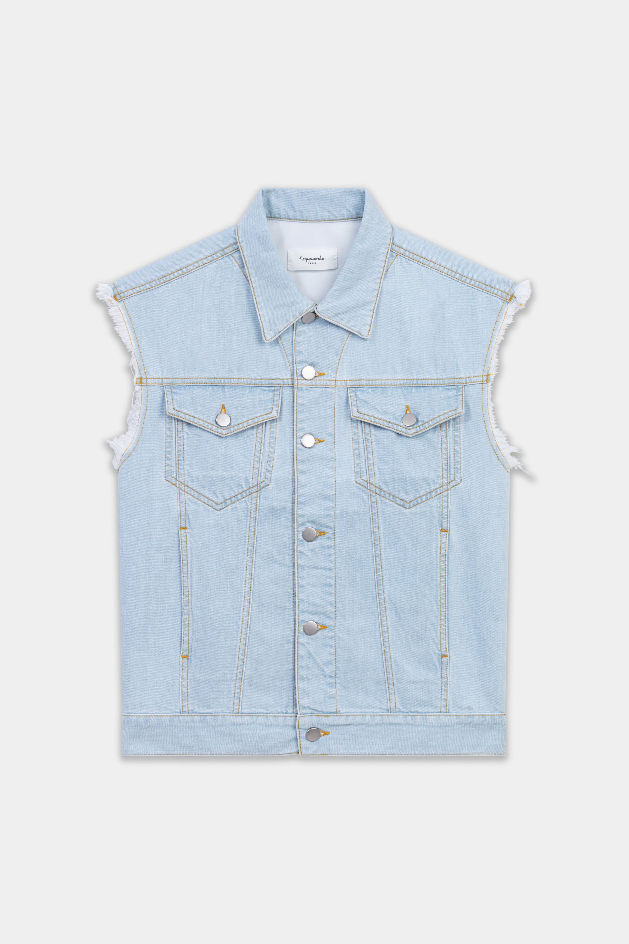 Gilet Karly en Jean Délavé - Ultra Bleached