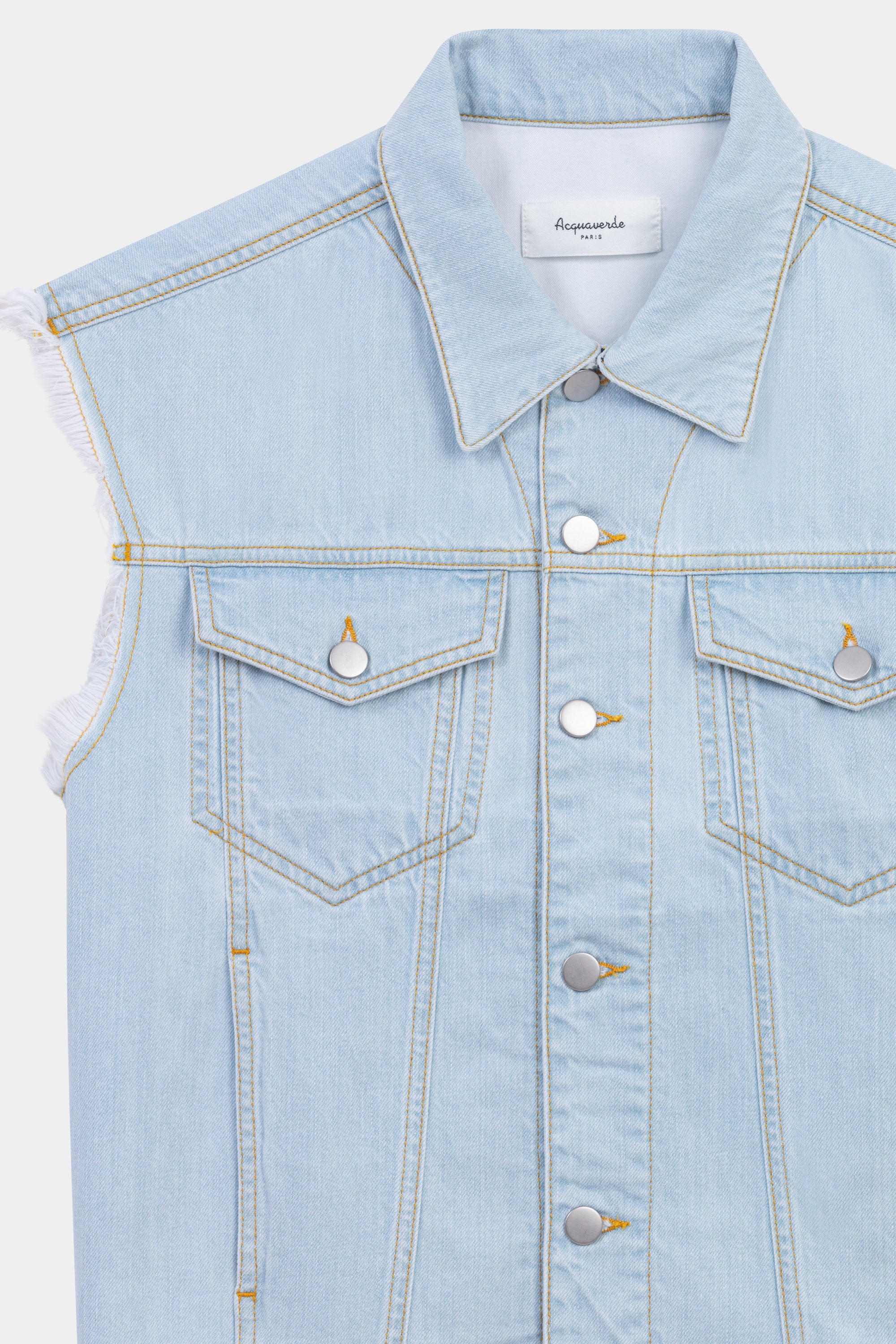 Gilet Karly en Jean Délavé - Ultra Bleached