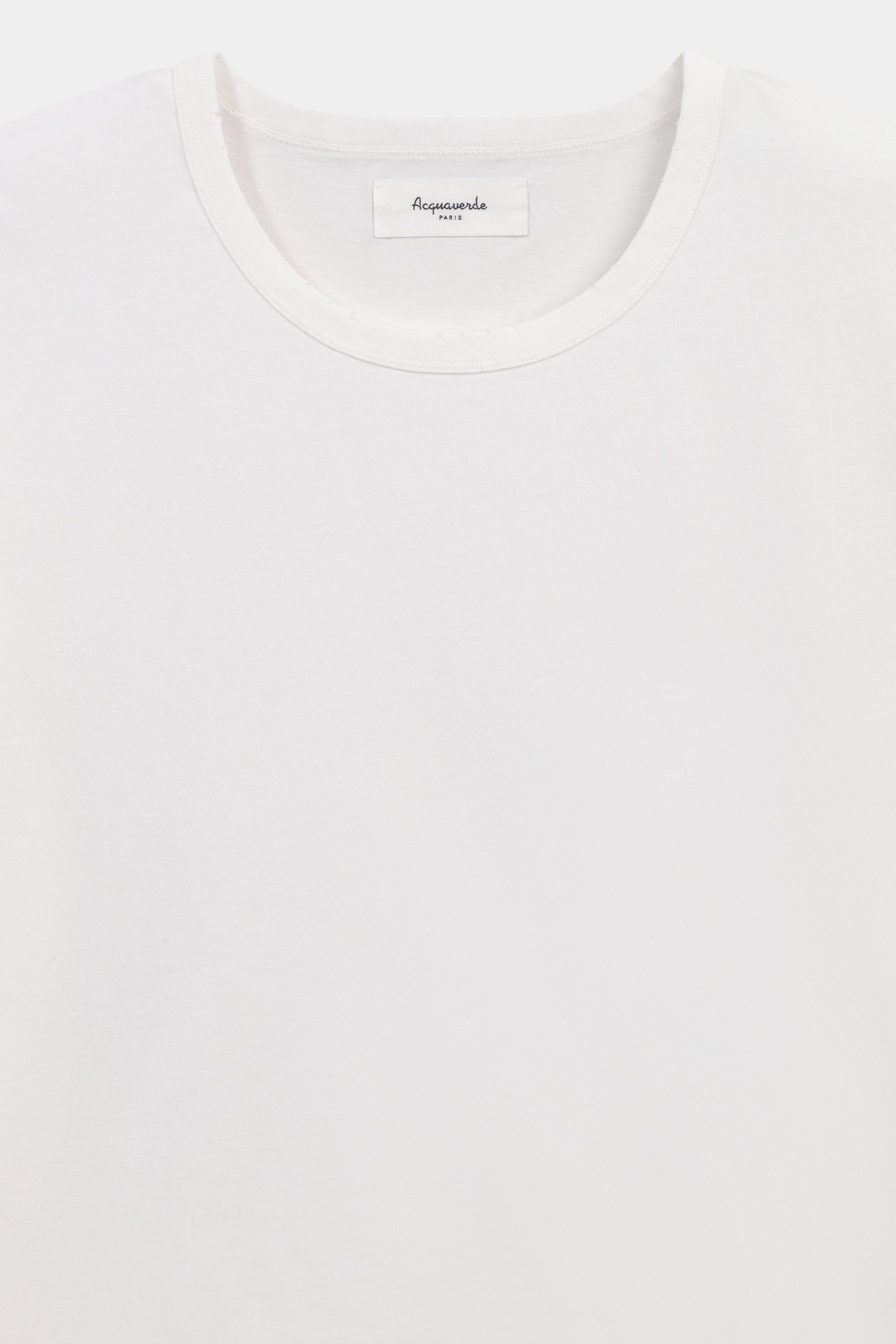 T-shirt Long à Effet Usé - Off White