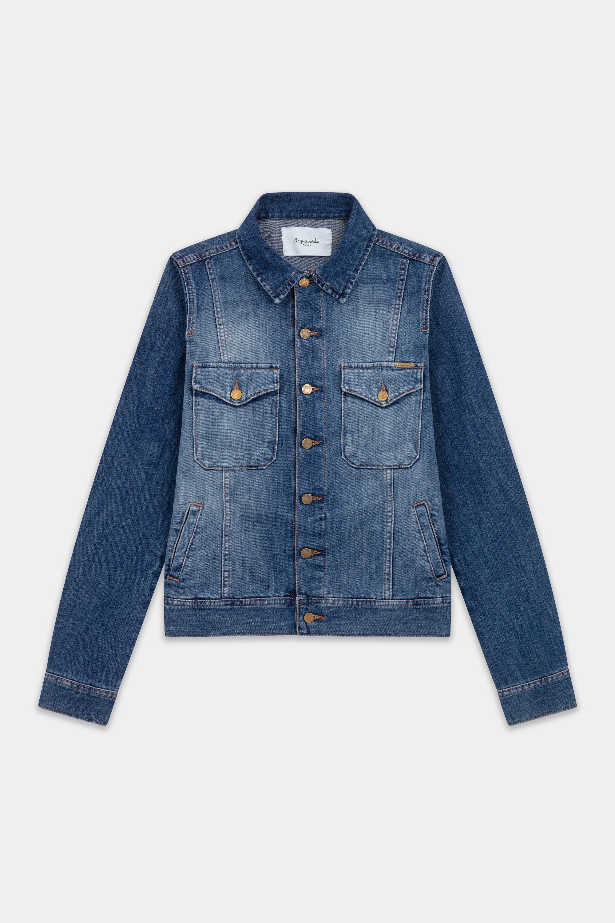 Blouson Abbey en Jean - Hand Brushed
