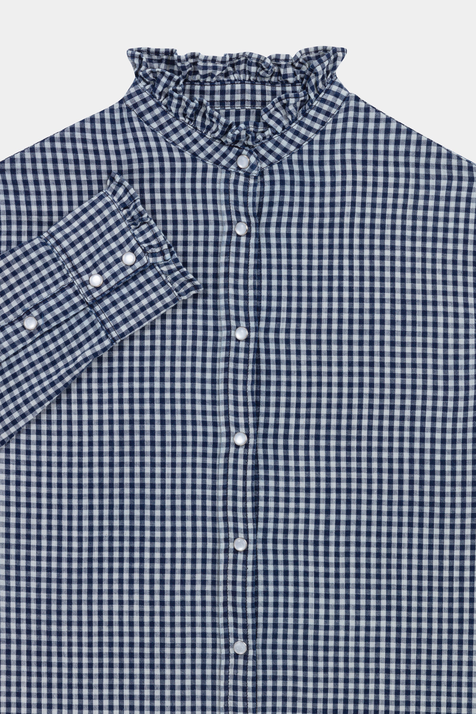 Chemise Gaby - Vichy à Carreaux Navy/ Off White