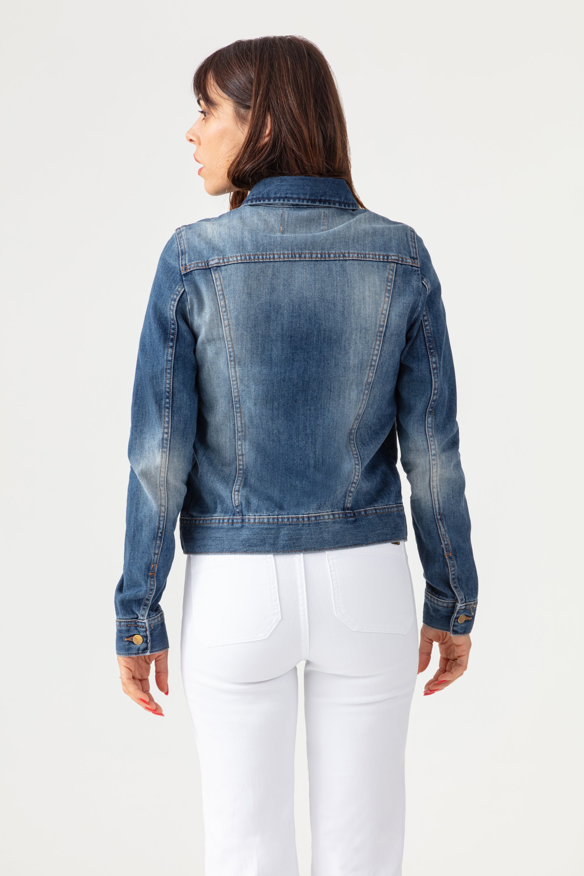 Blouson Abbey en Jean - Hand Brushed