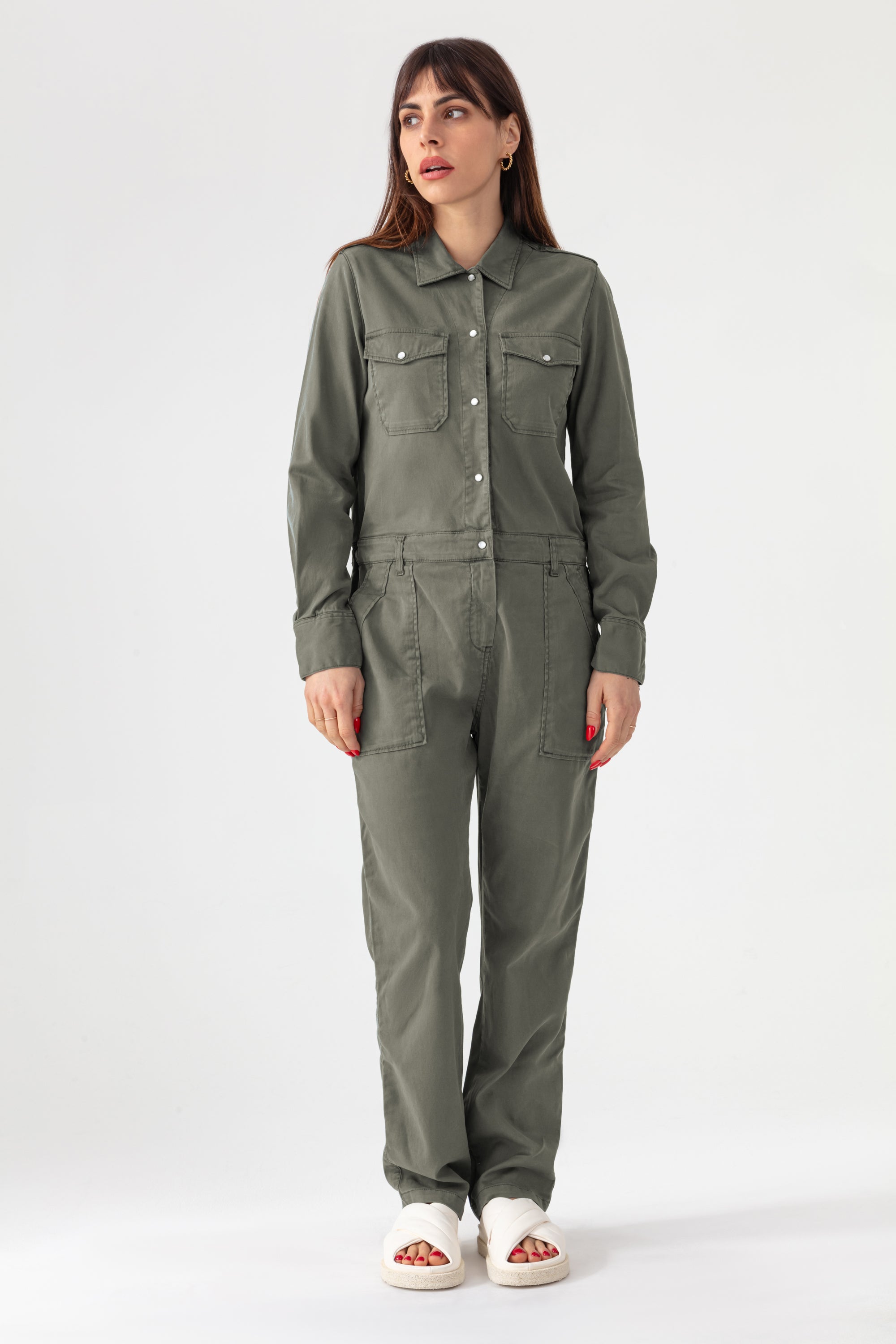 Francklin Jumpsuit - Military Khaki