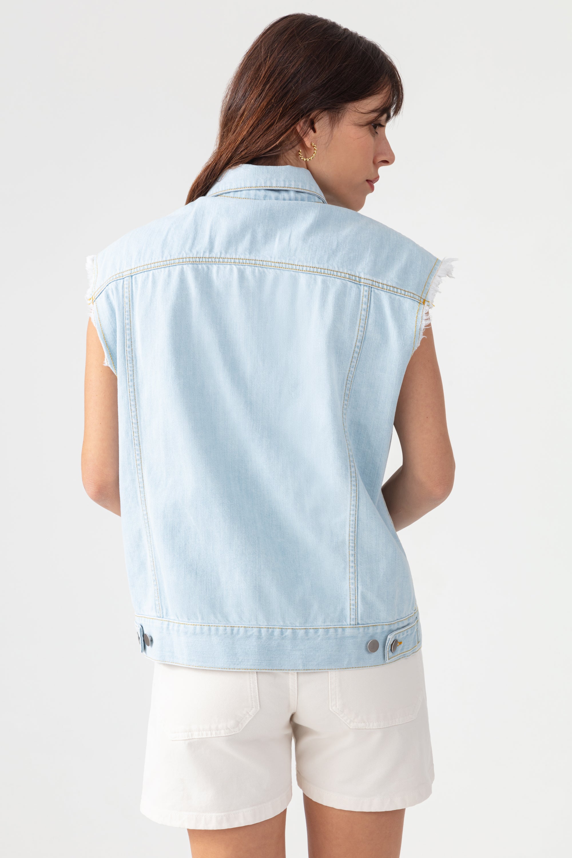 Gilet Karly en Jean Délavé - Ultra Bleached