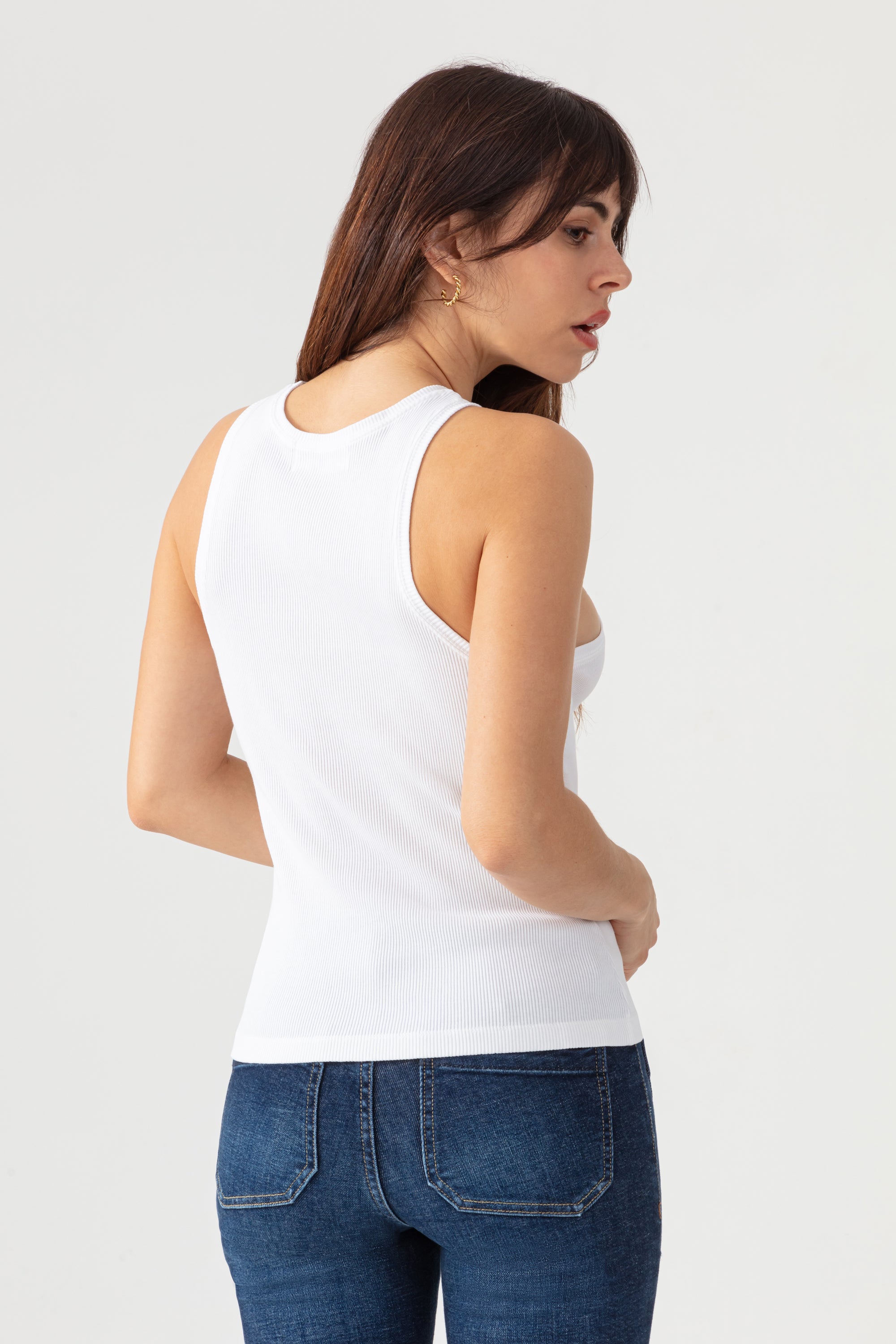 Débardeur en Coton Premium - White