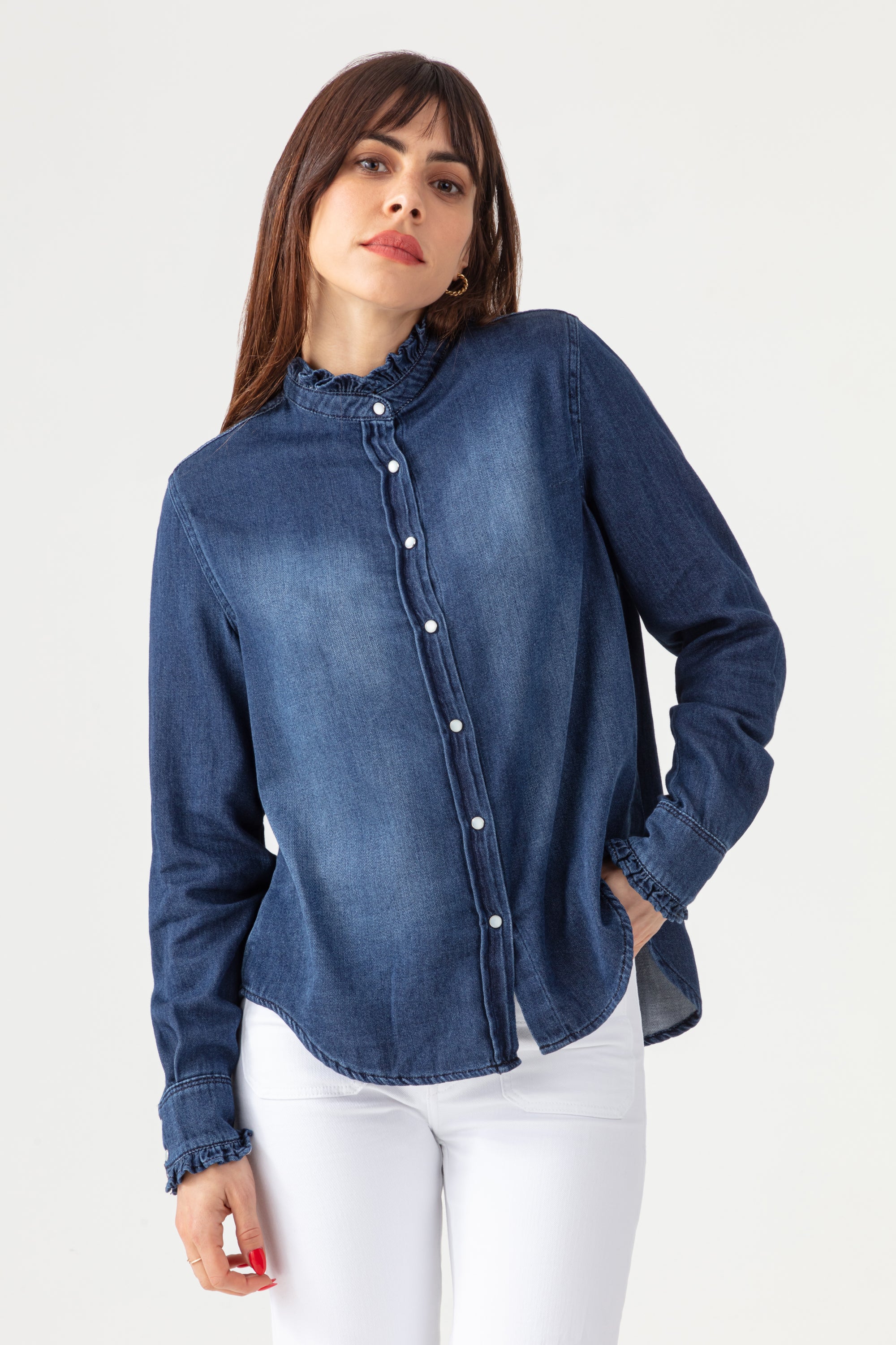 Chemise Gaby en Jean - Hand Brushed