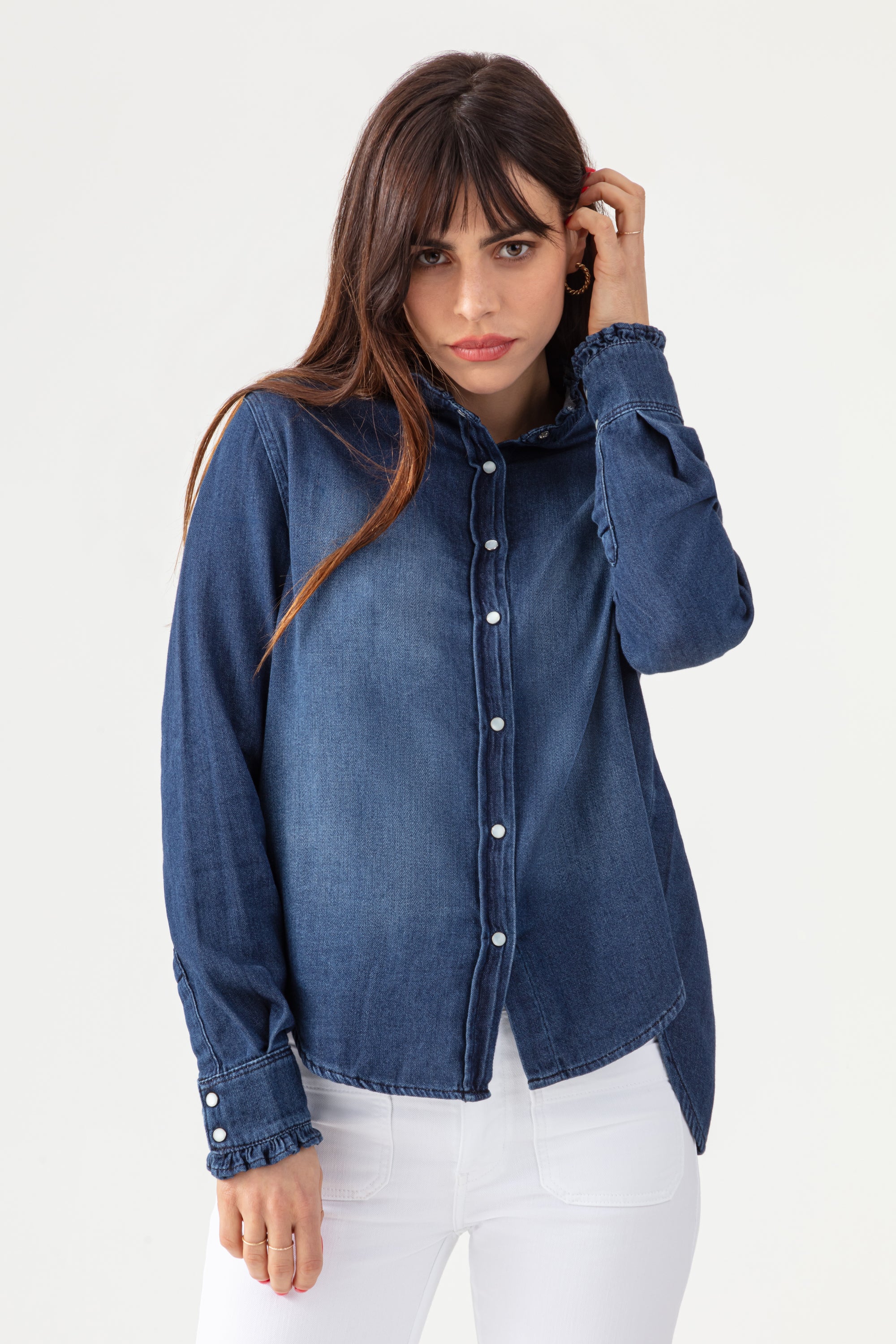 Chemise Gaby en Jean - Hand Brushed