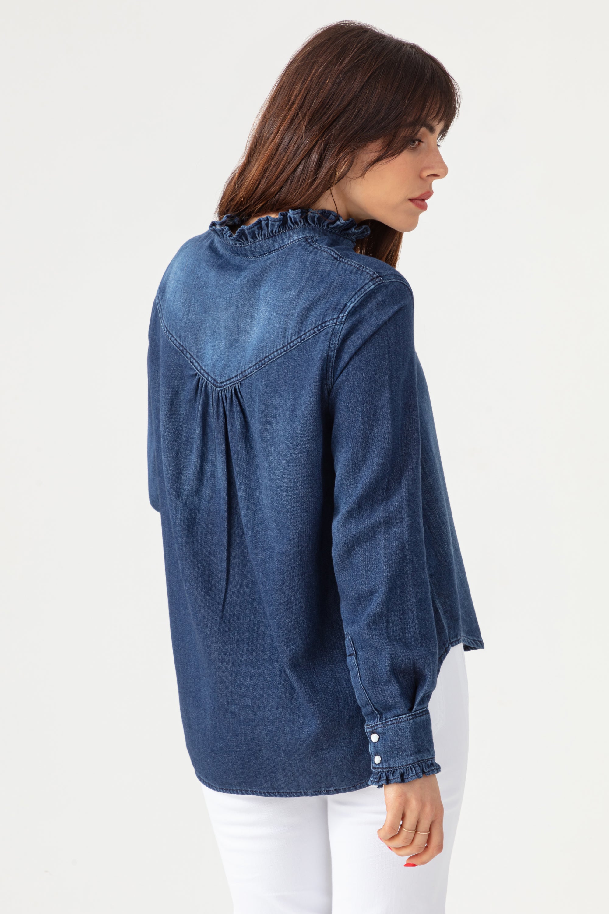 Chemise Gaby en Jean - Hand Brushed