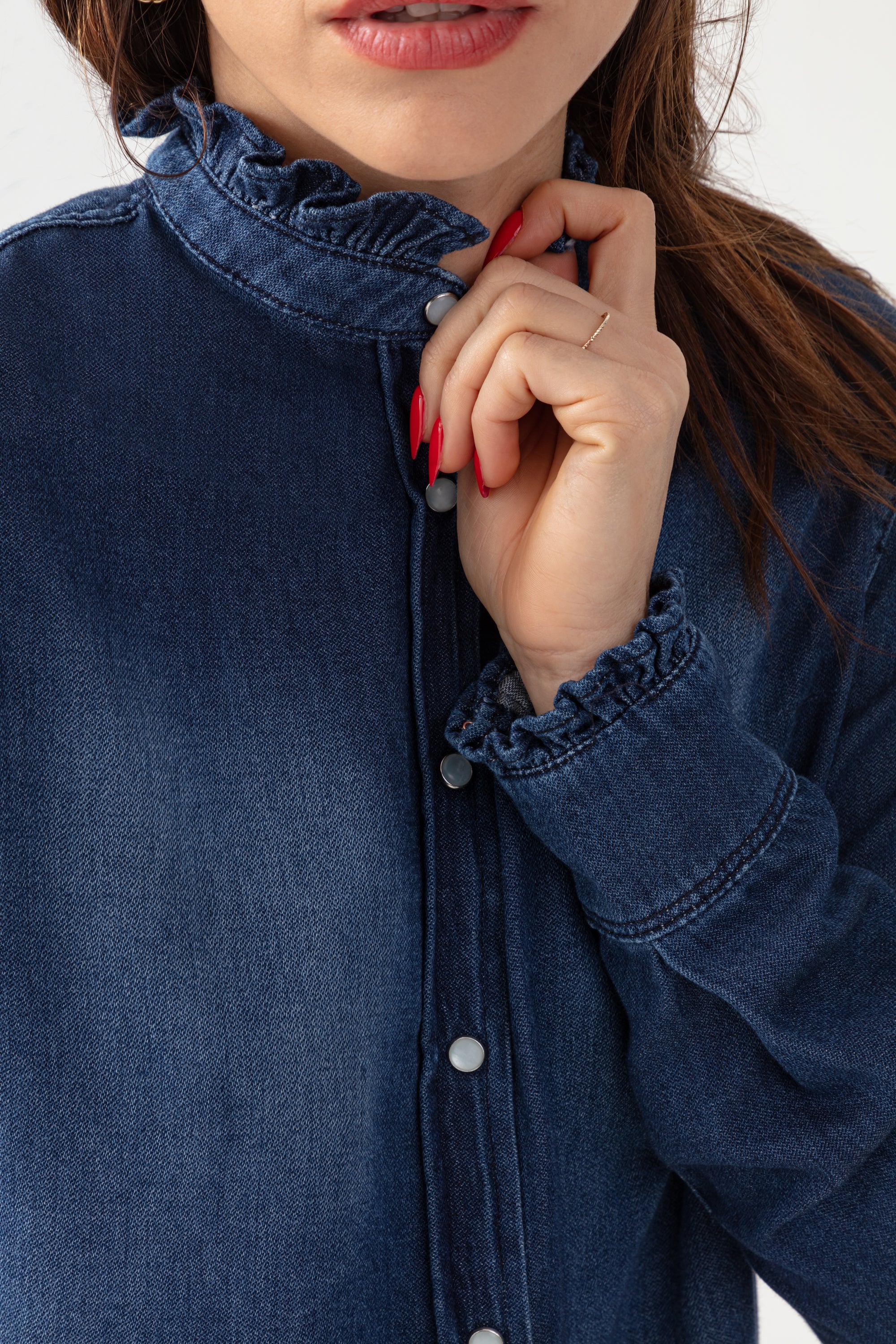 Chemise Gaby en Jean - Hand Brushed