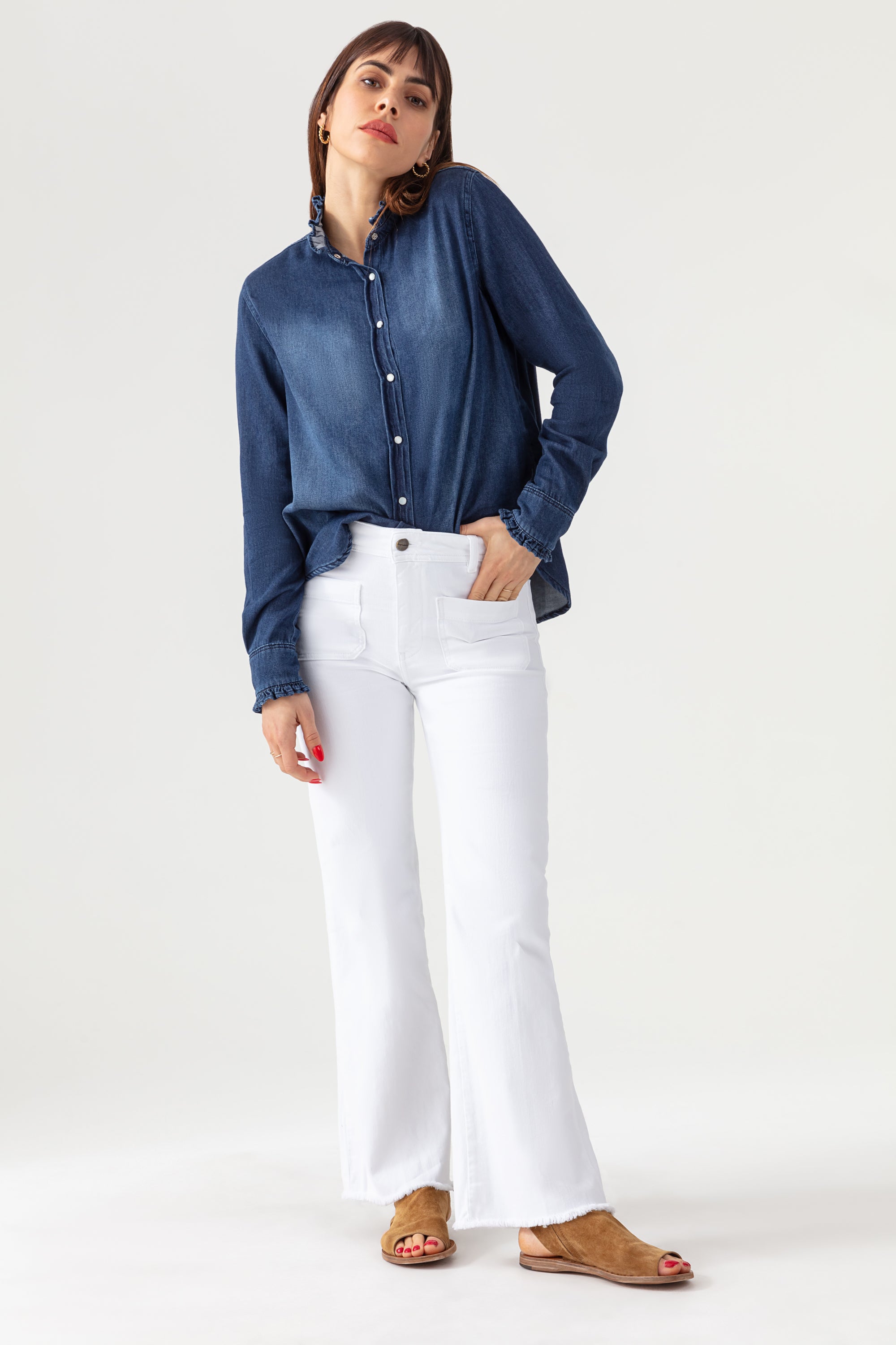 Chemise Gaby en Jean - Hand Brushed