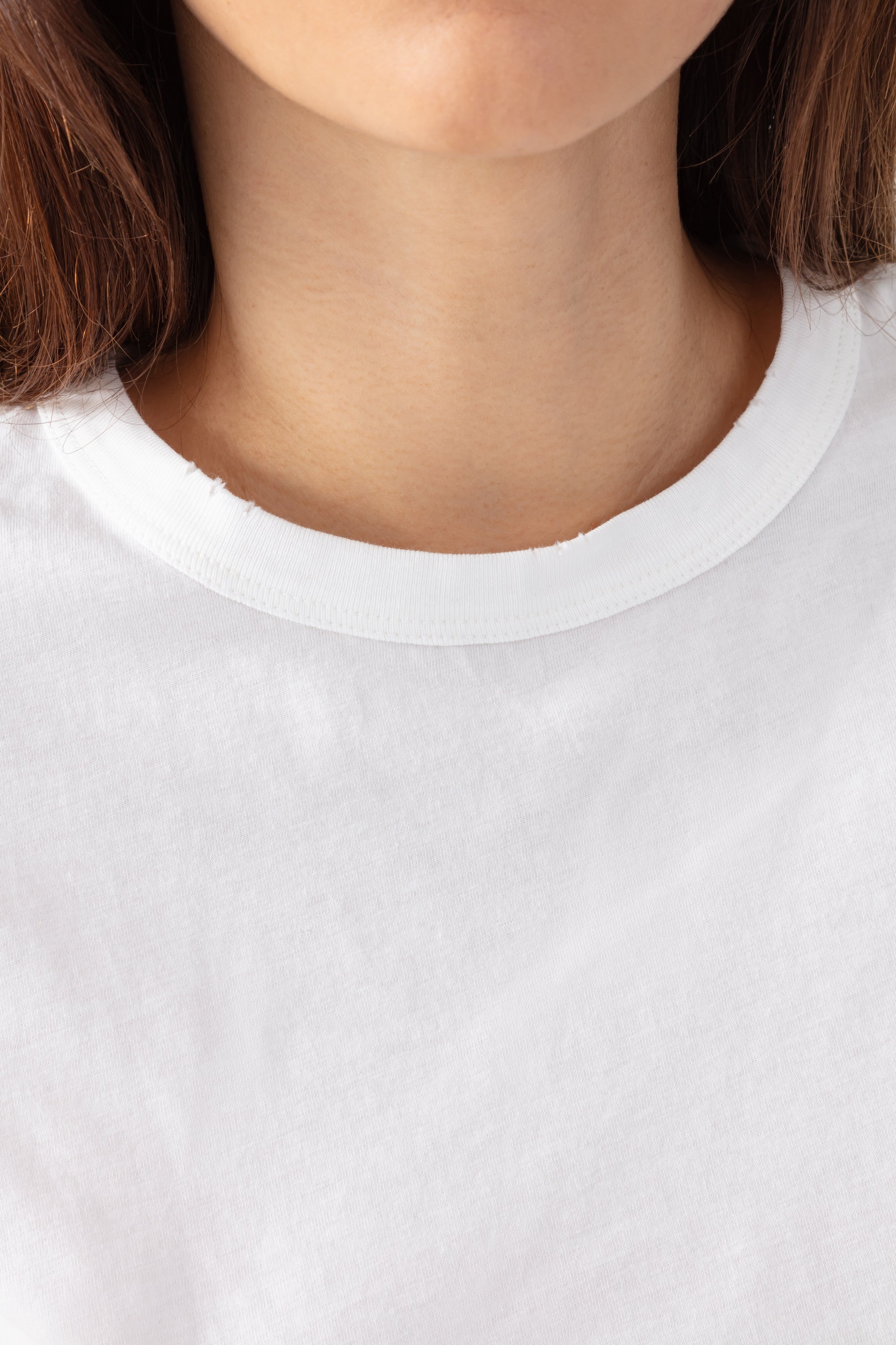 T-shirt Court à Effet Usé - Off White