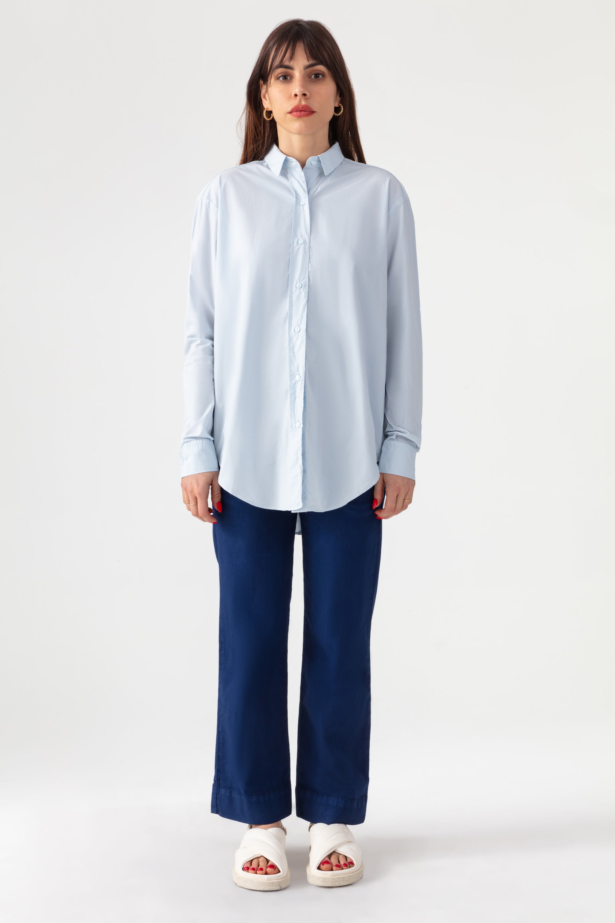 Chemise White Shirt - Sky Blue
