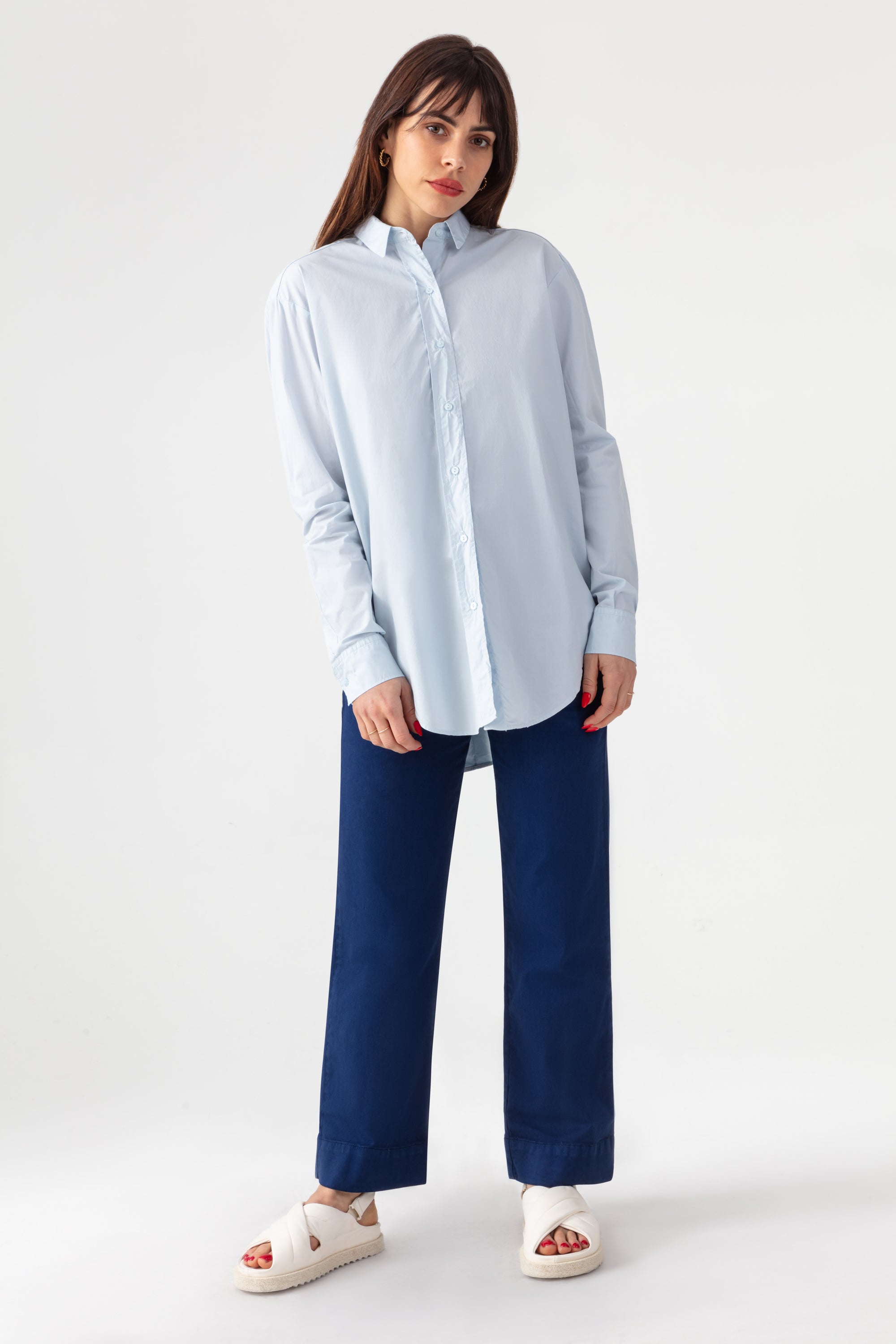 Chemise White Shirt - Sky Blue