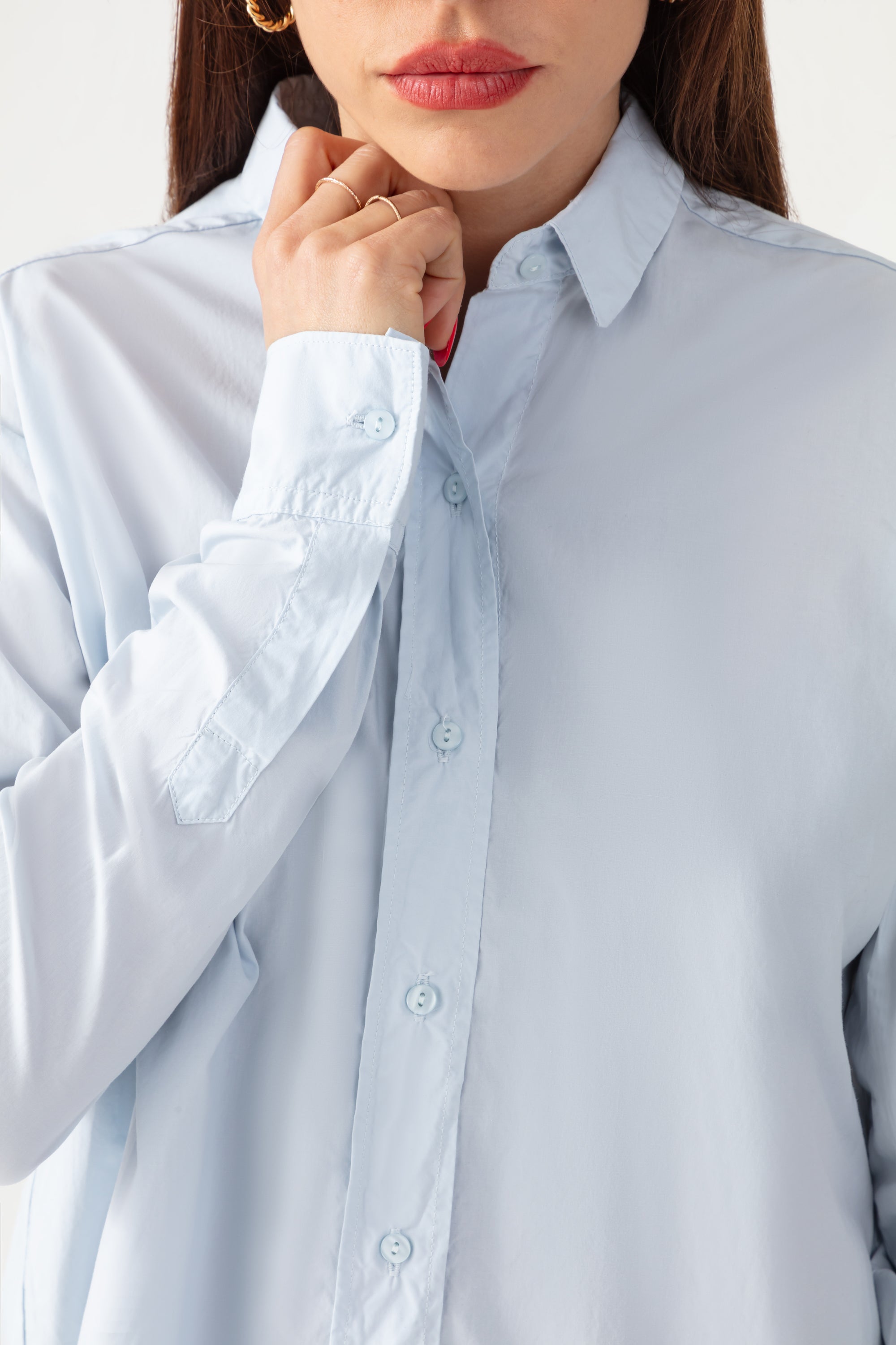 Chemise White Shirt - Sky Blue