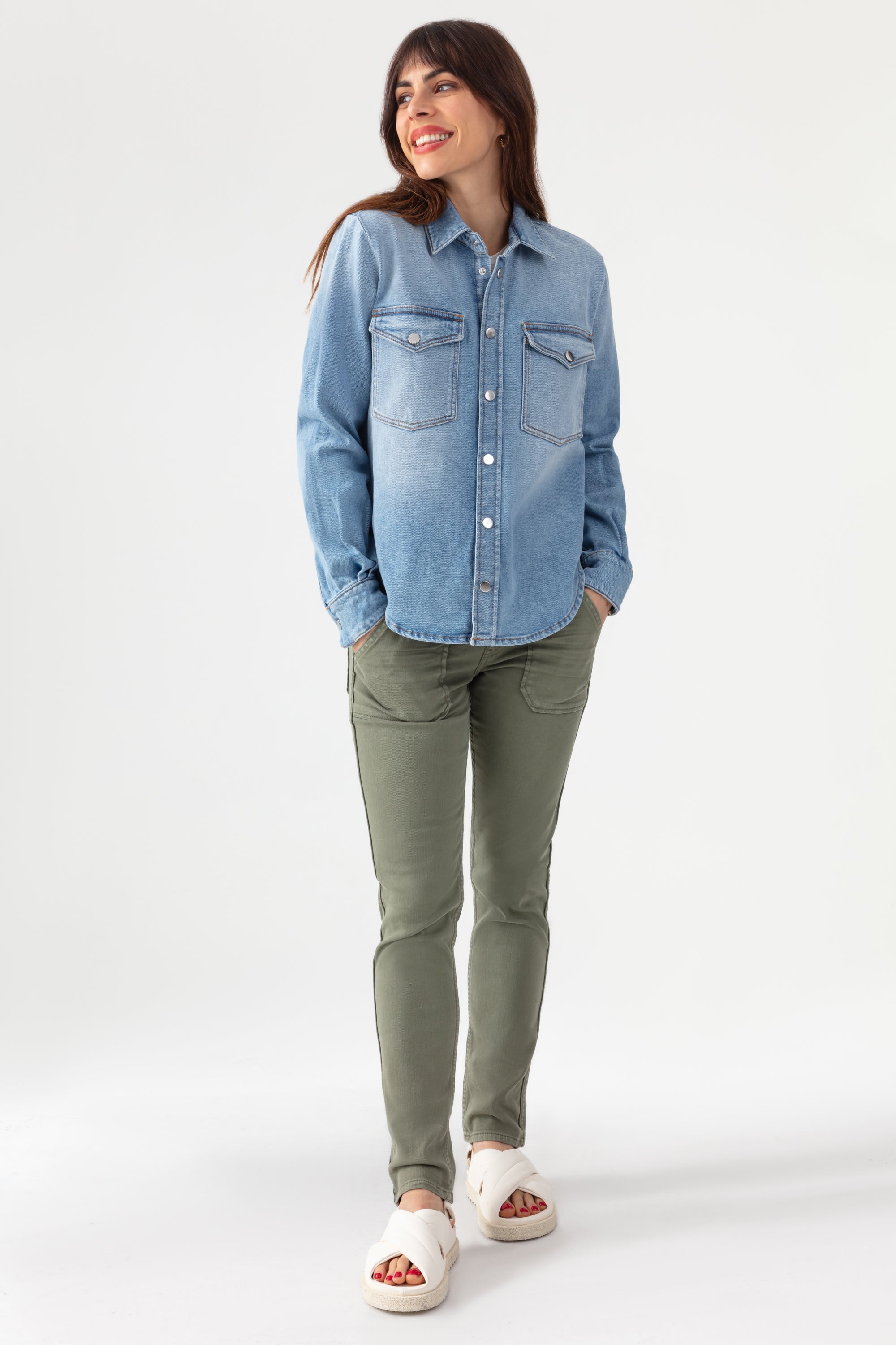 Chemise Topaze en Jean - Used Bleached