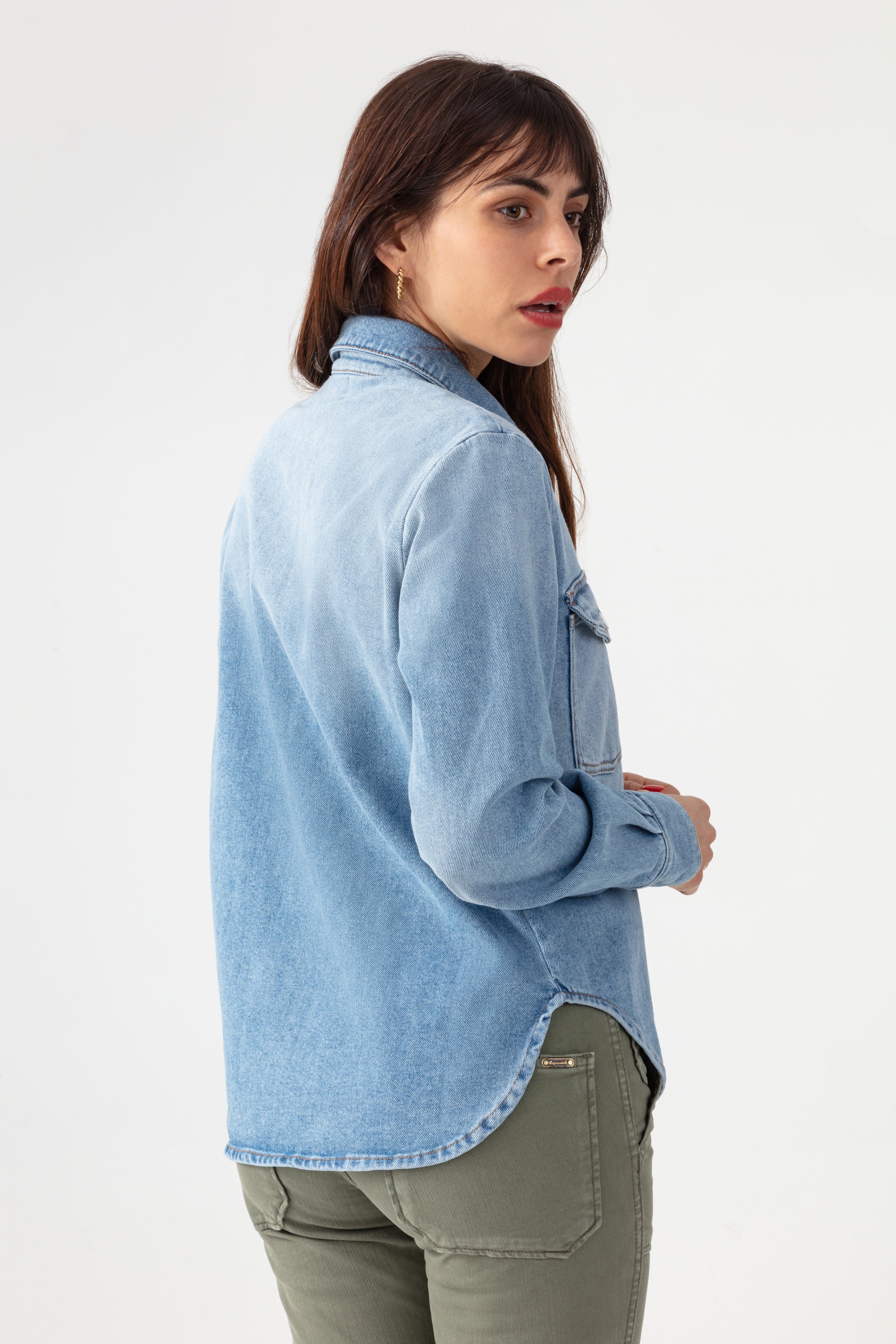 Chemise Topaze en Jean - Used Bleached
