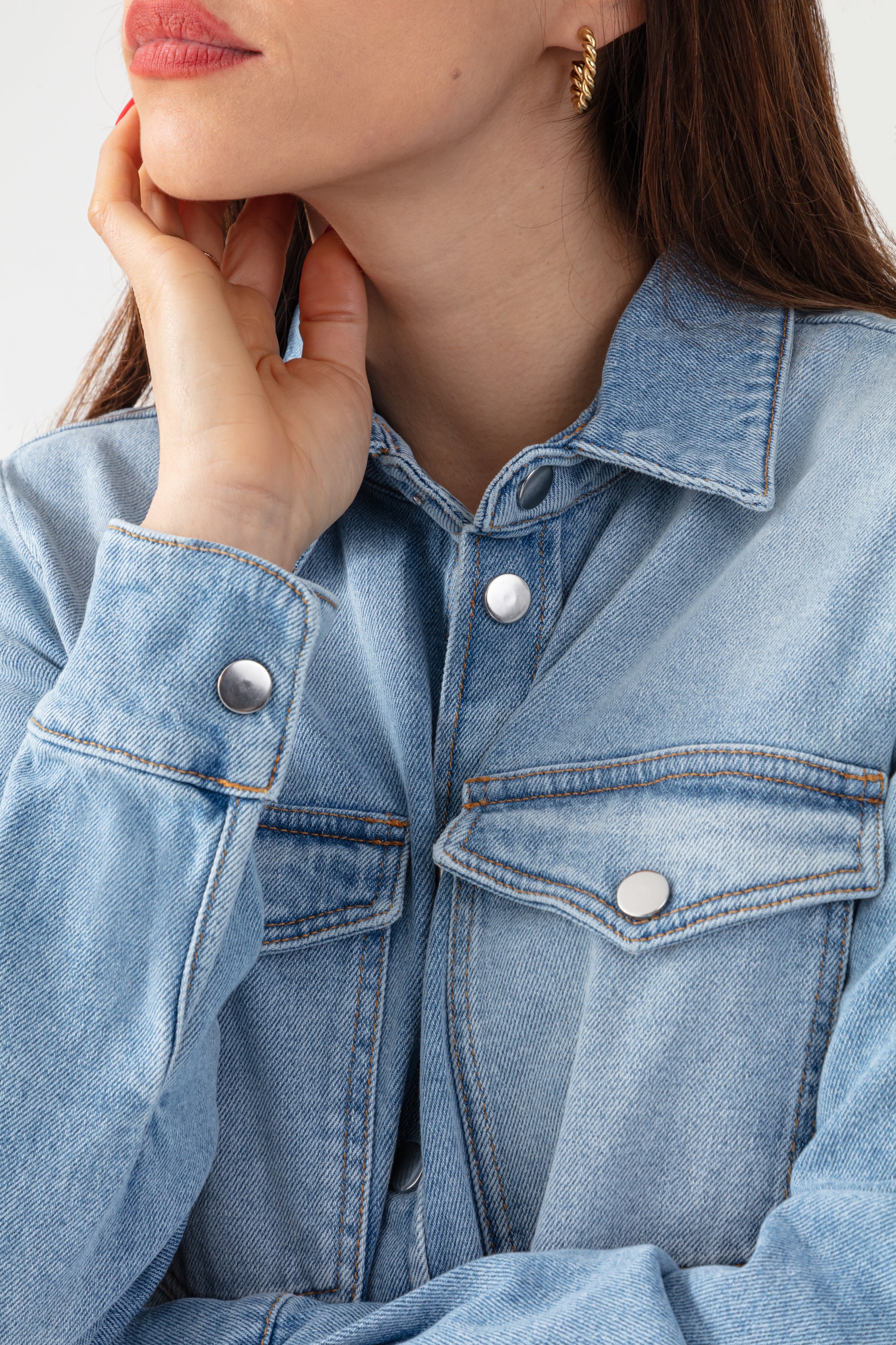 Chemise Topaze en Jean - Used Bleached