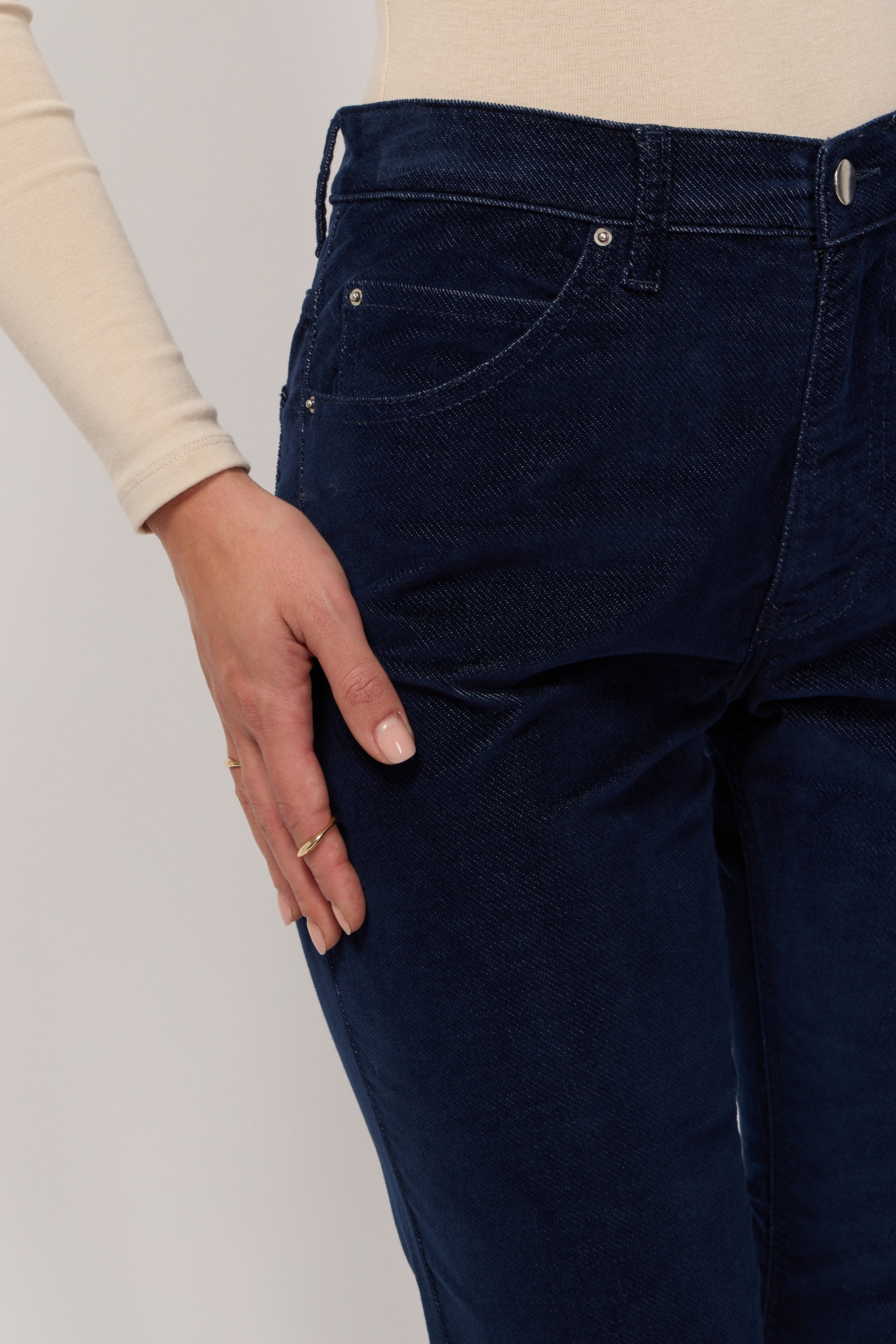 Blair Velvet Trousers - Indigo