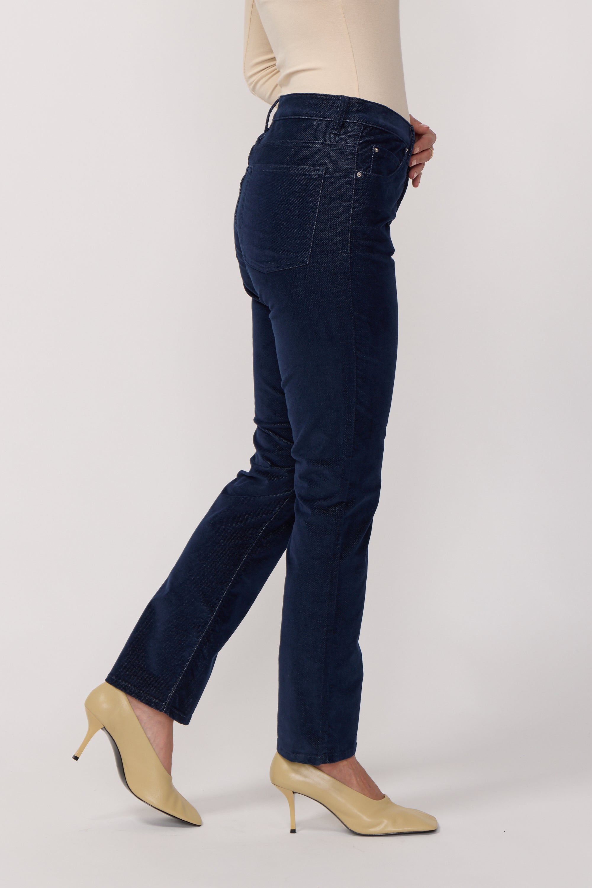 Blair Velvet Trousers - Indigo