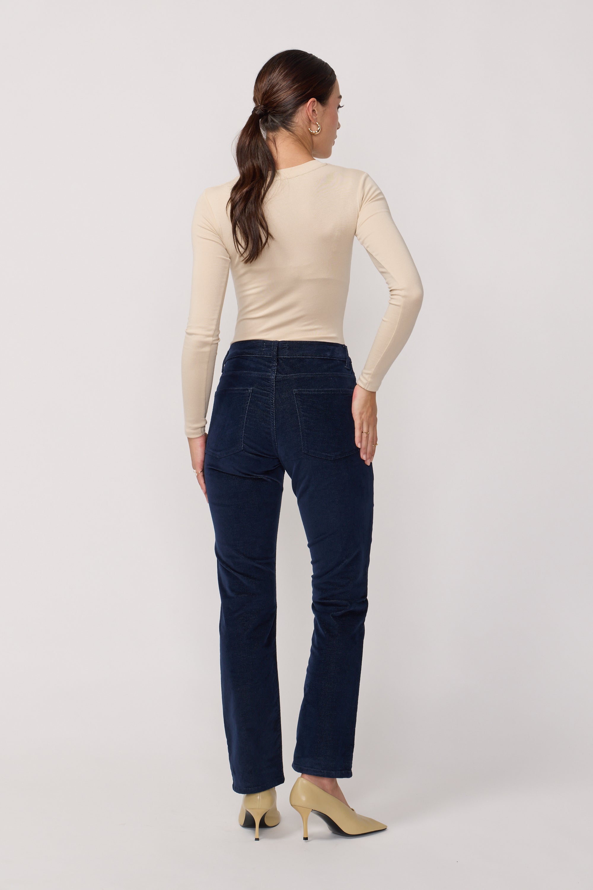Blair Velvet Trousers - Indigo