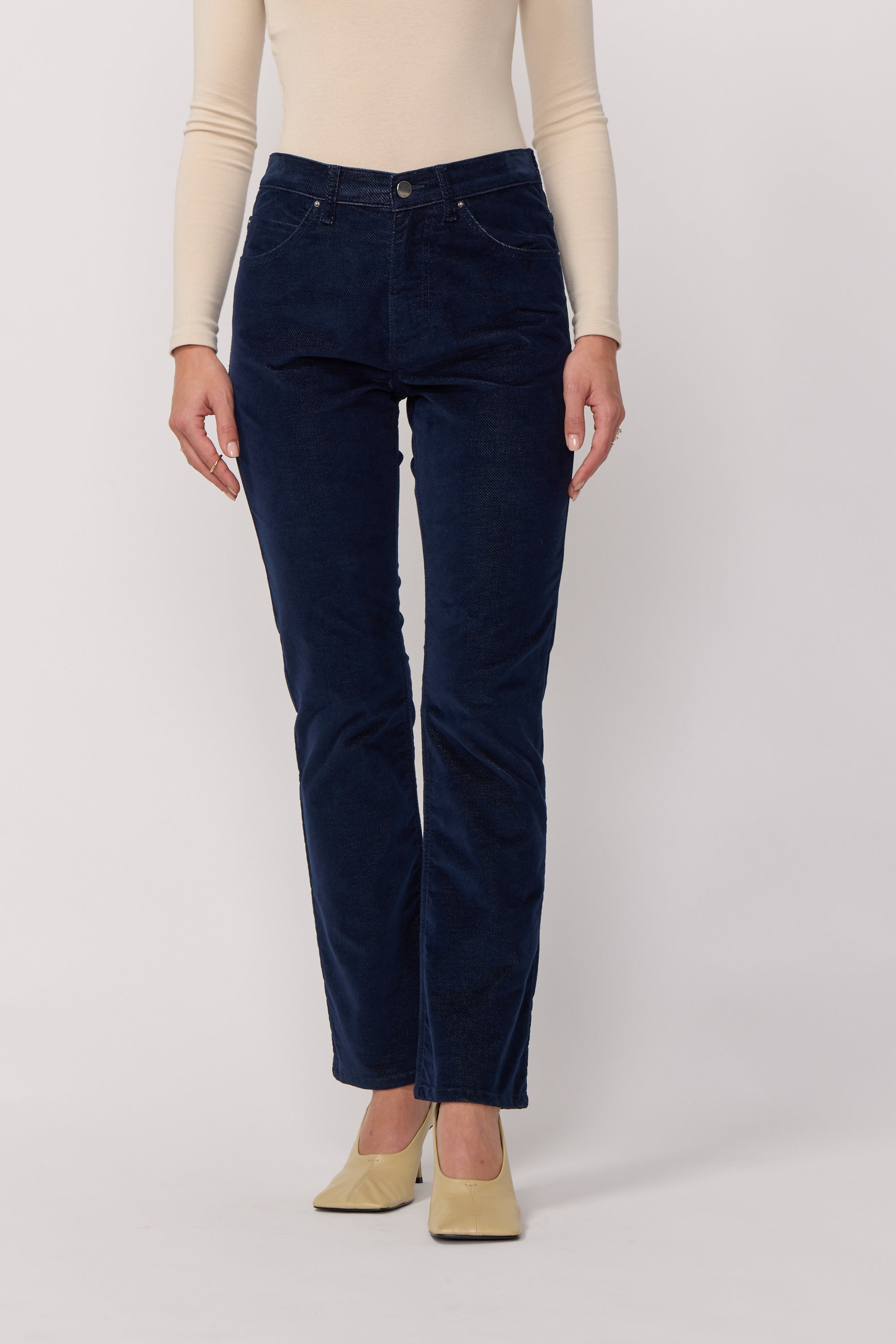 Blair Velvet Trousers - Indigo