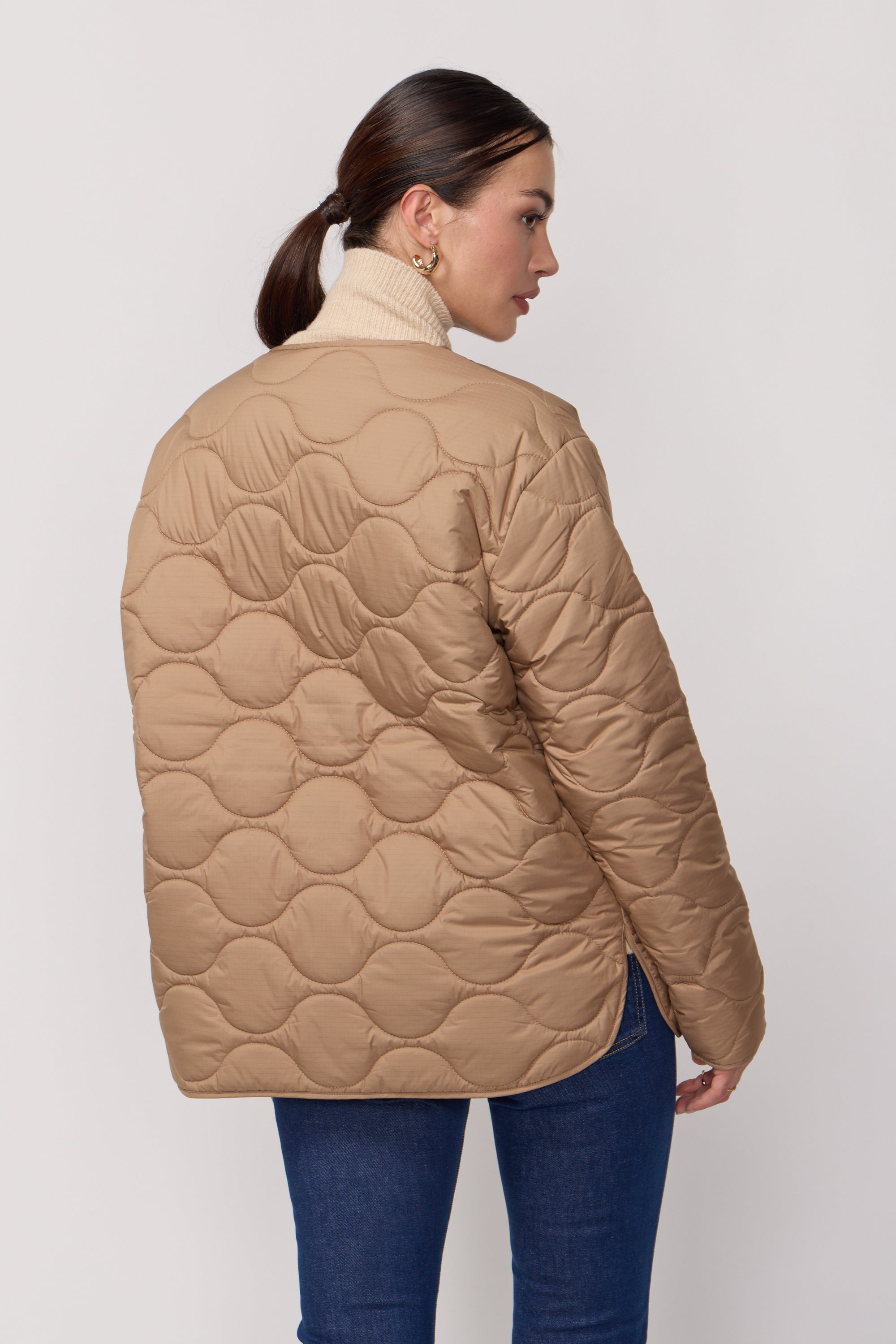 Veste Matelassé Camo - Camel