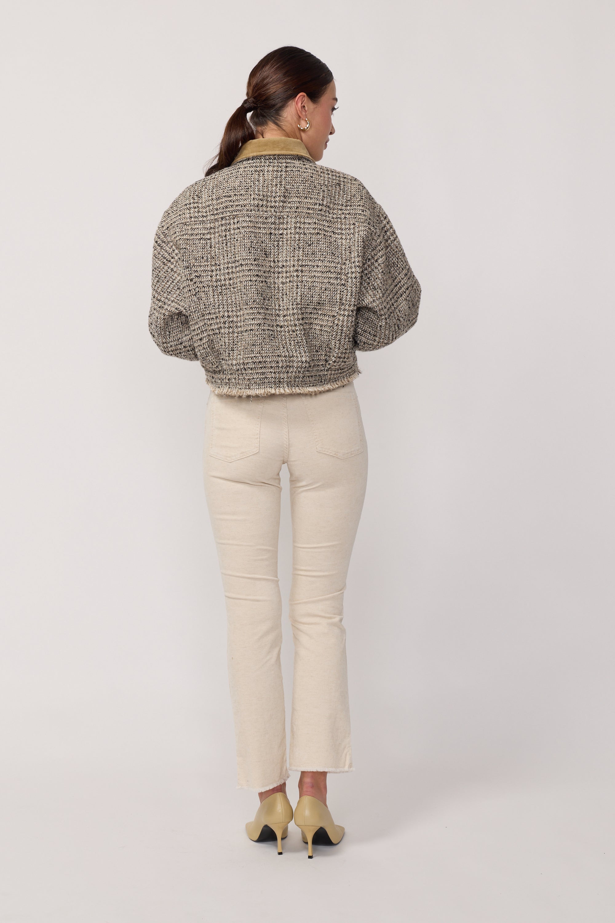 Cara Velvet Pants - Natural