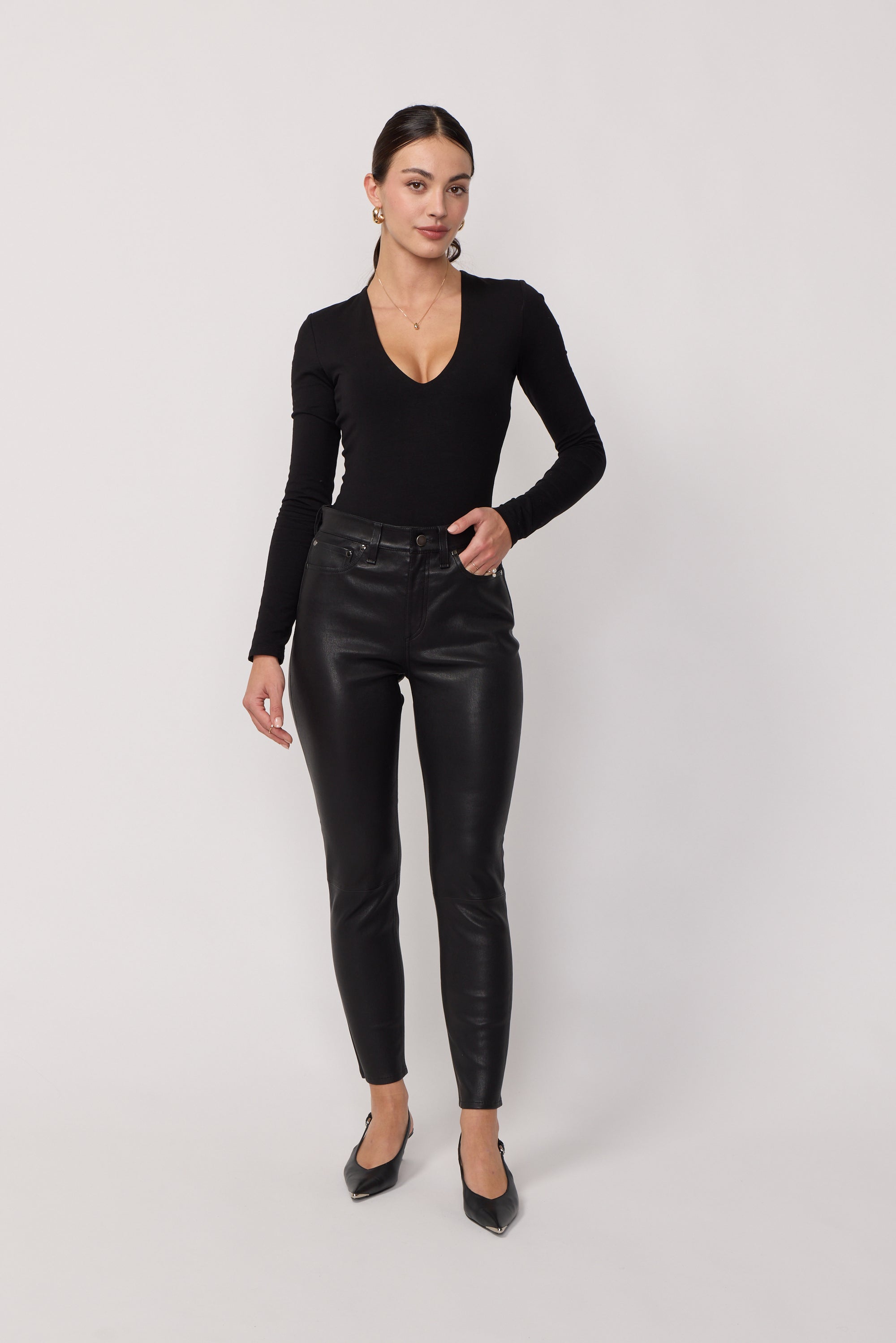 Denver Genuine Leather Pants - Black