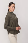 Gaby Velvet Shirt - Moss
