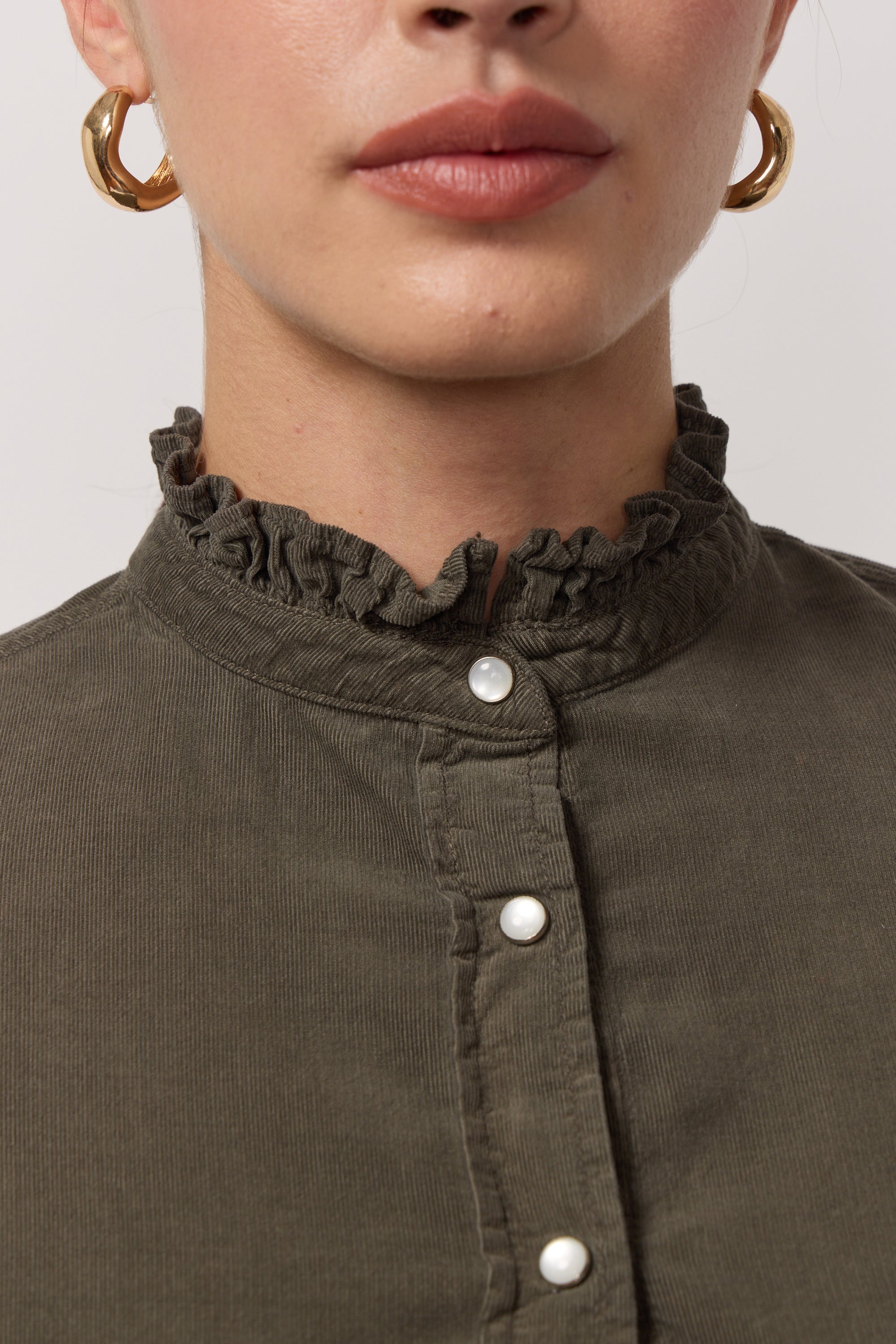 Chemise Gaby en Velours - Mousse