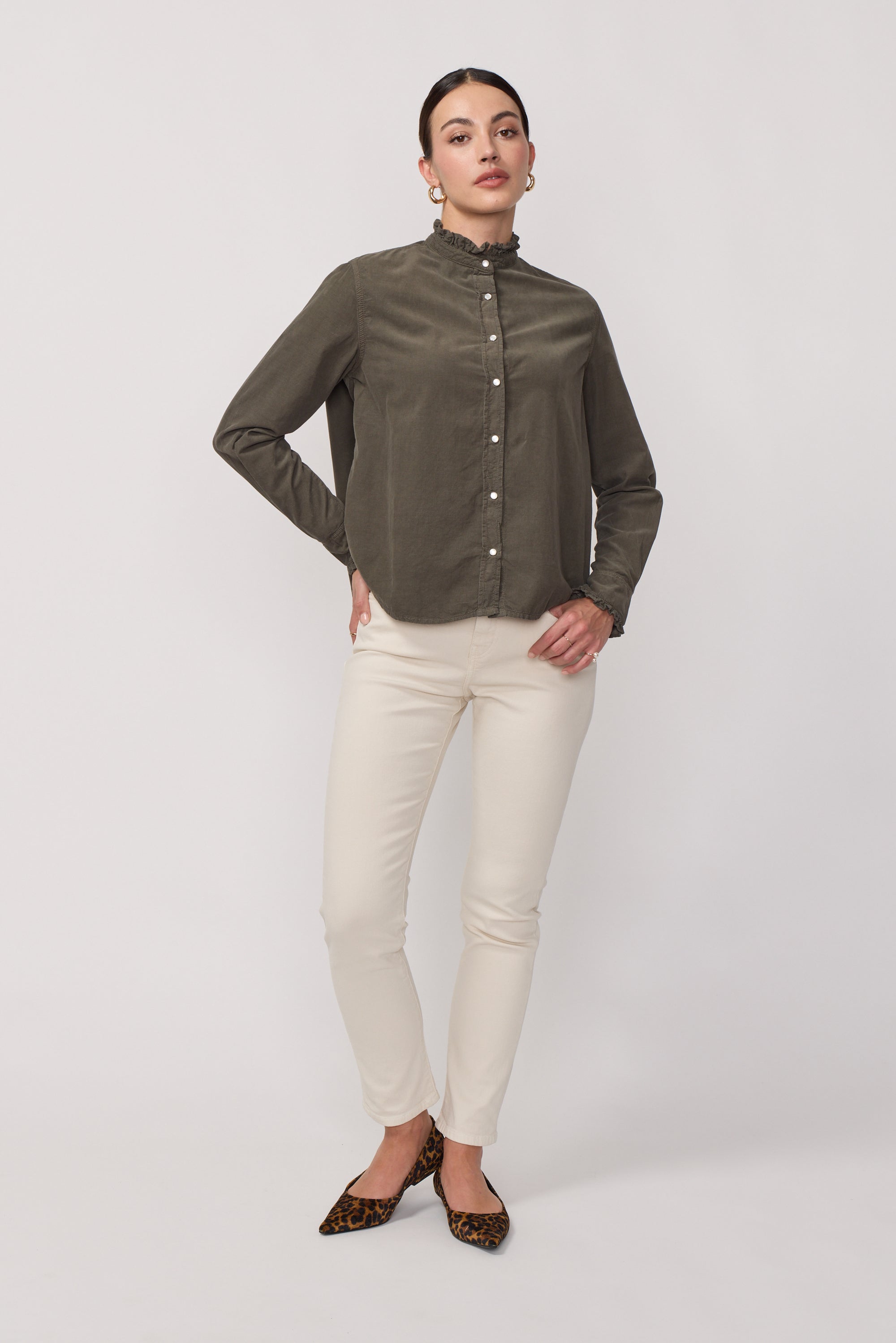 Chemise Gaby en Velours - Mousse