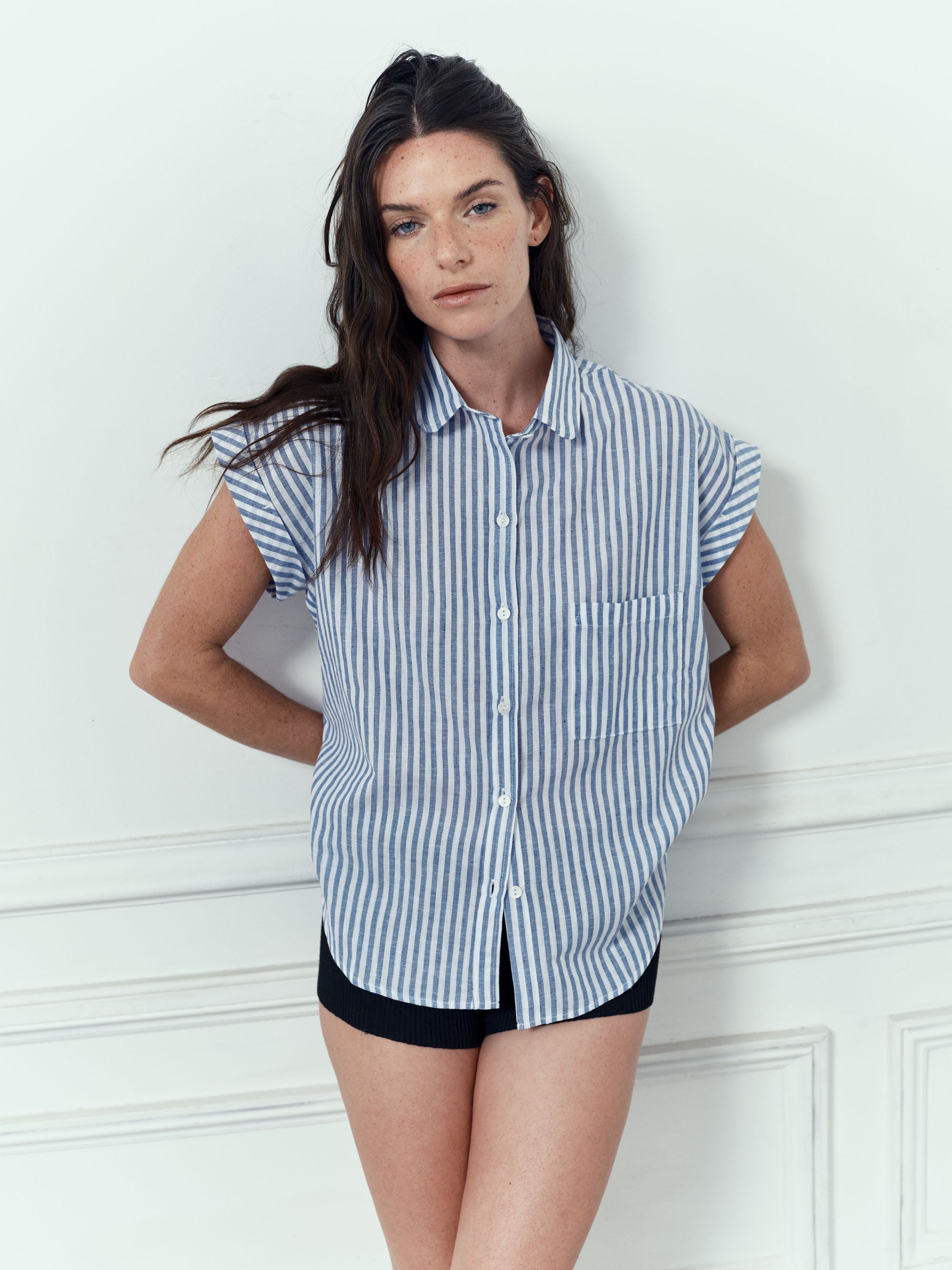 Chemise Gaelle - Transat White Blue