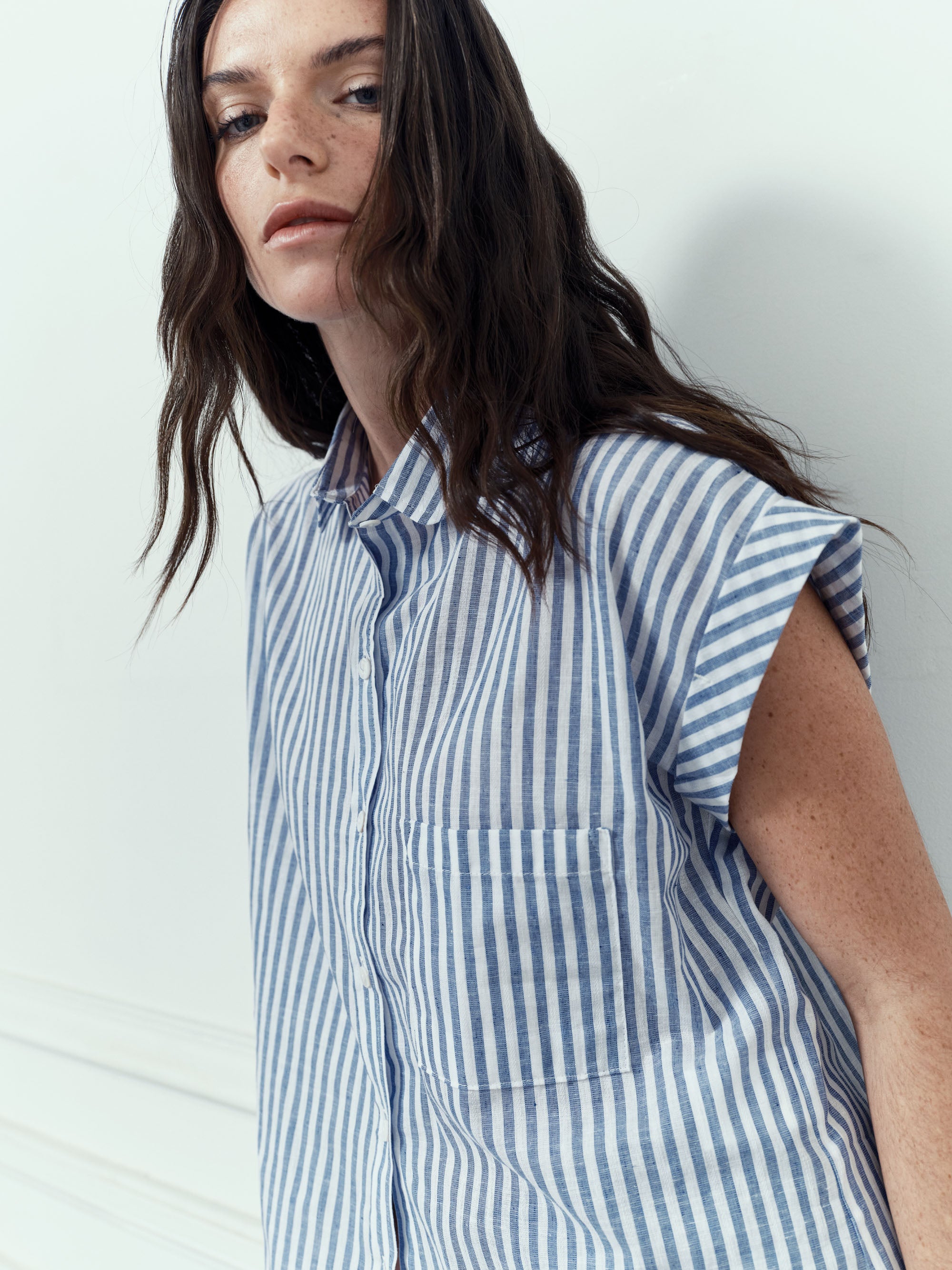 Chemise Gaelle - Transat White Blue