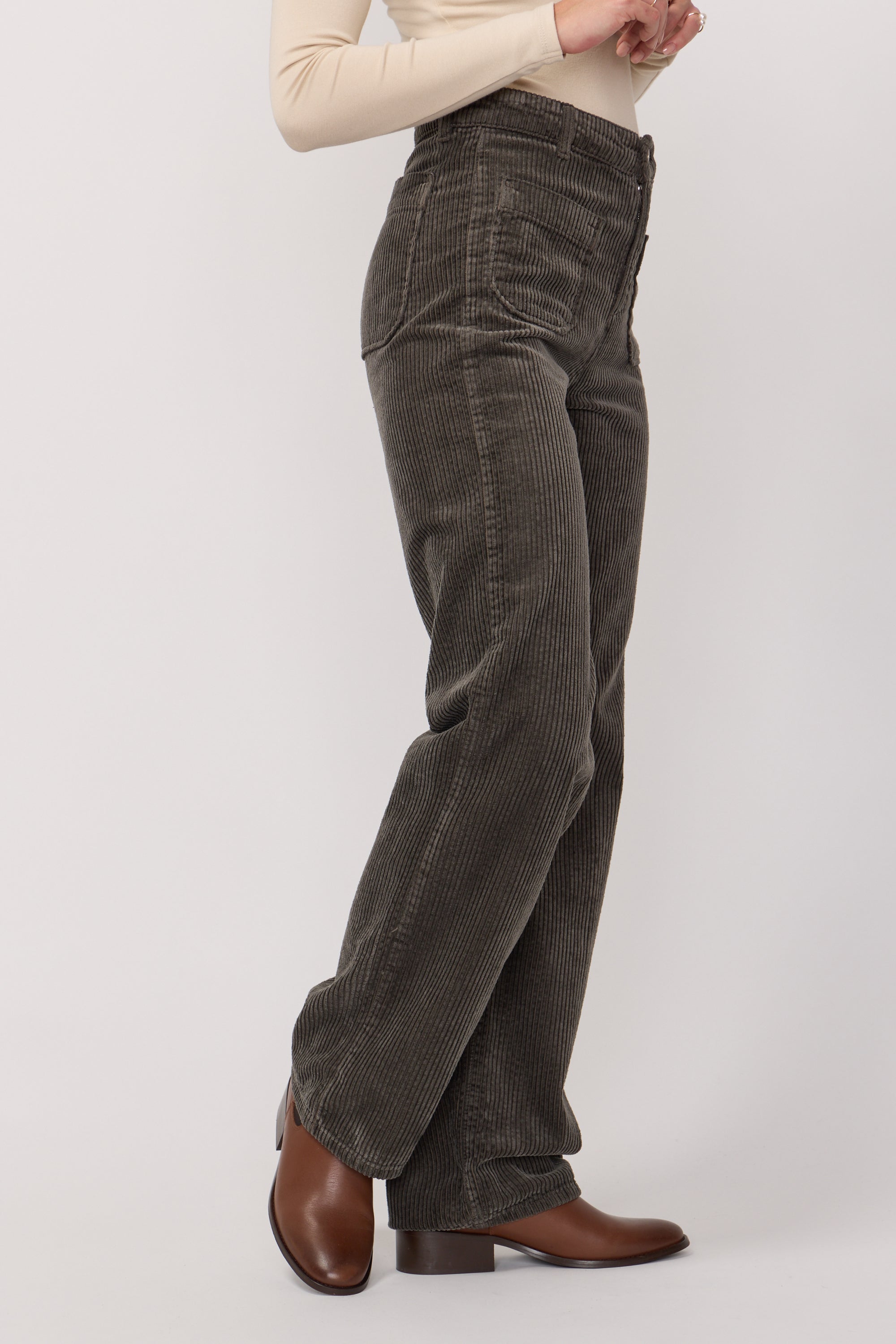 Pantalon Melvil en Velours - Mousse