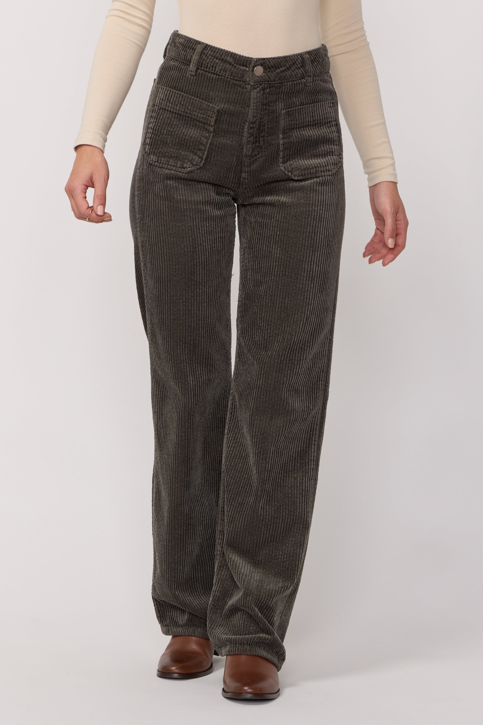 Pantalon Melvil en Velours - Mousse