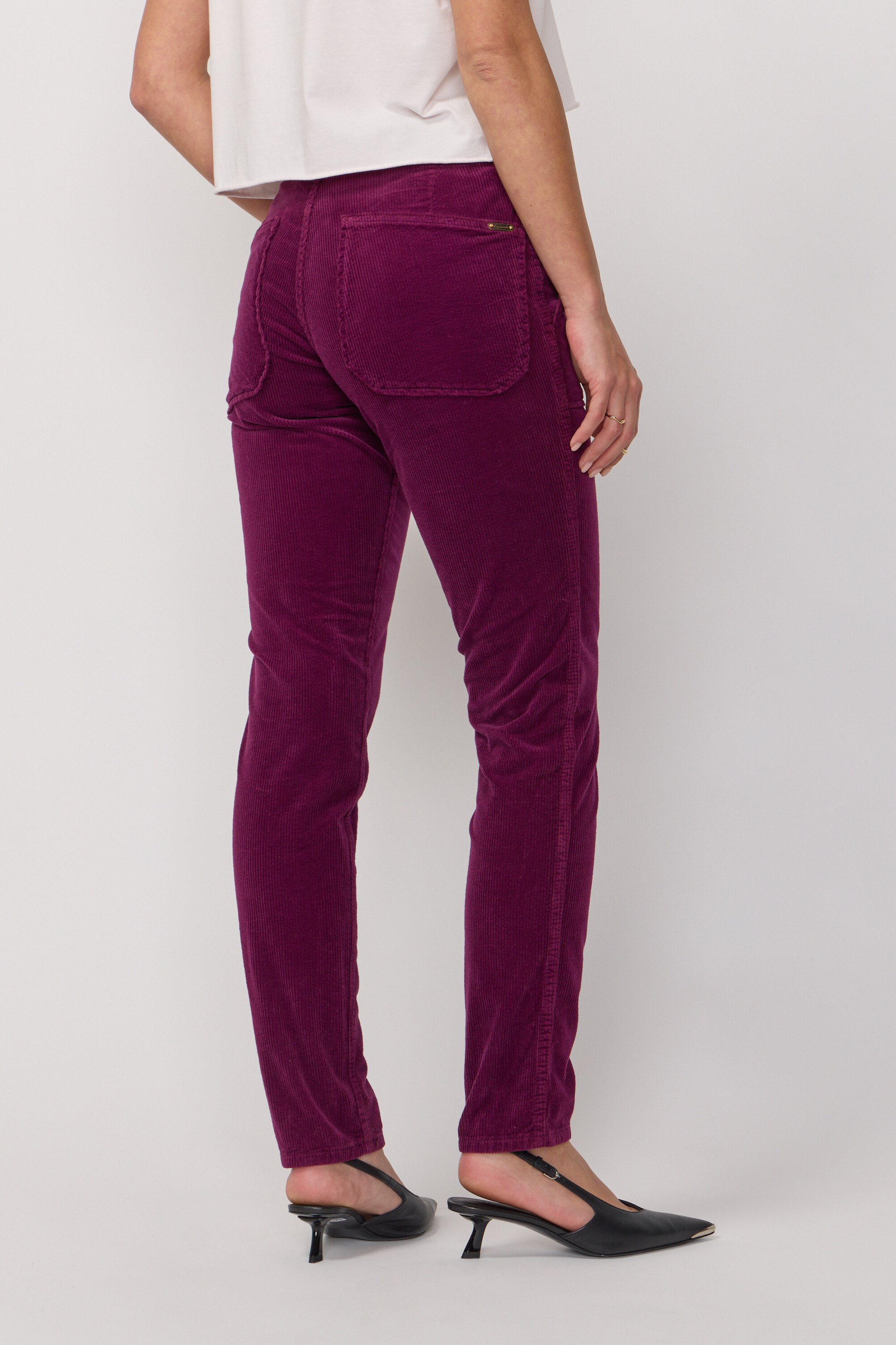 Pantalon Pierce en Velours - Figue