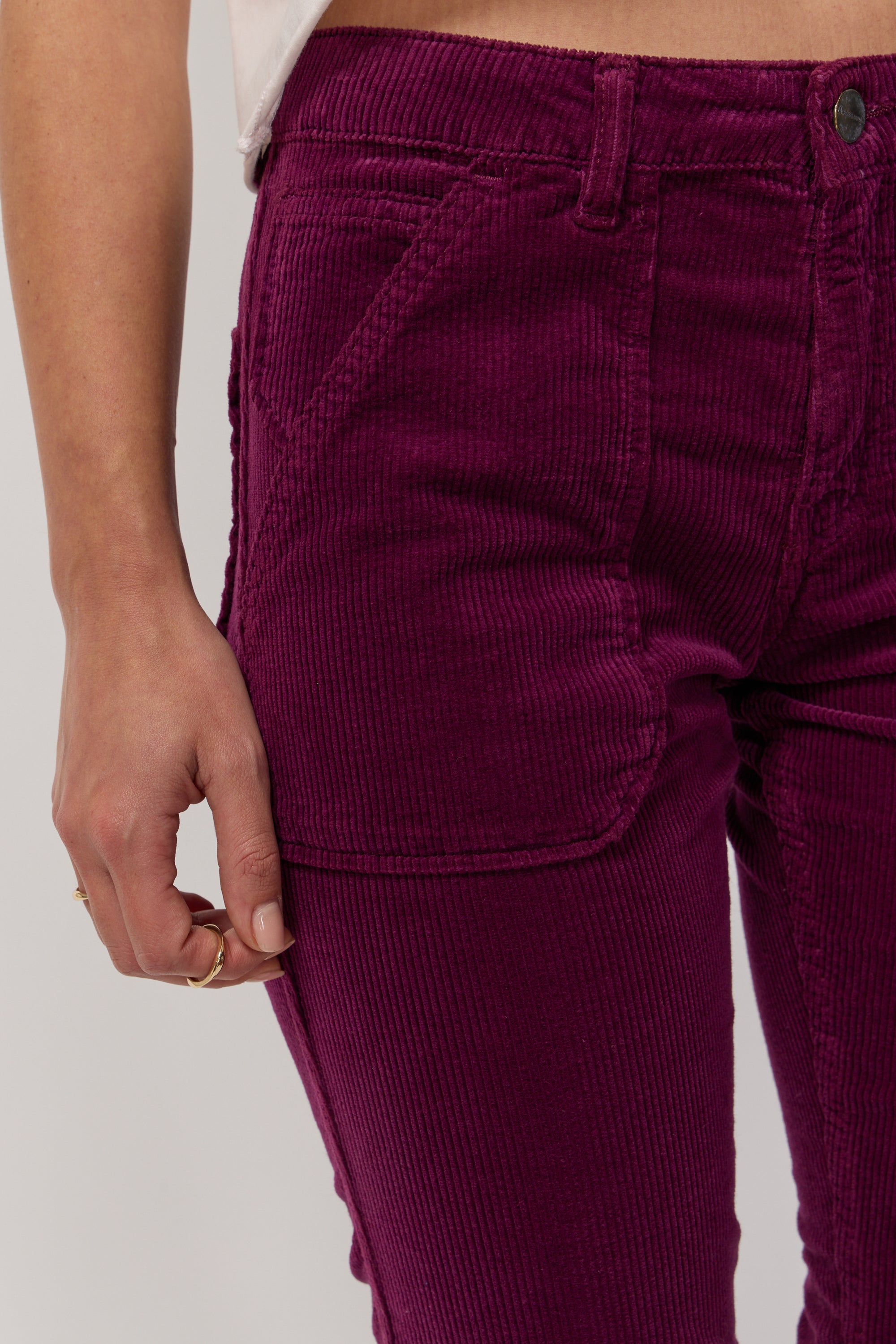 Pantalon Pierce en Velours - Figue