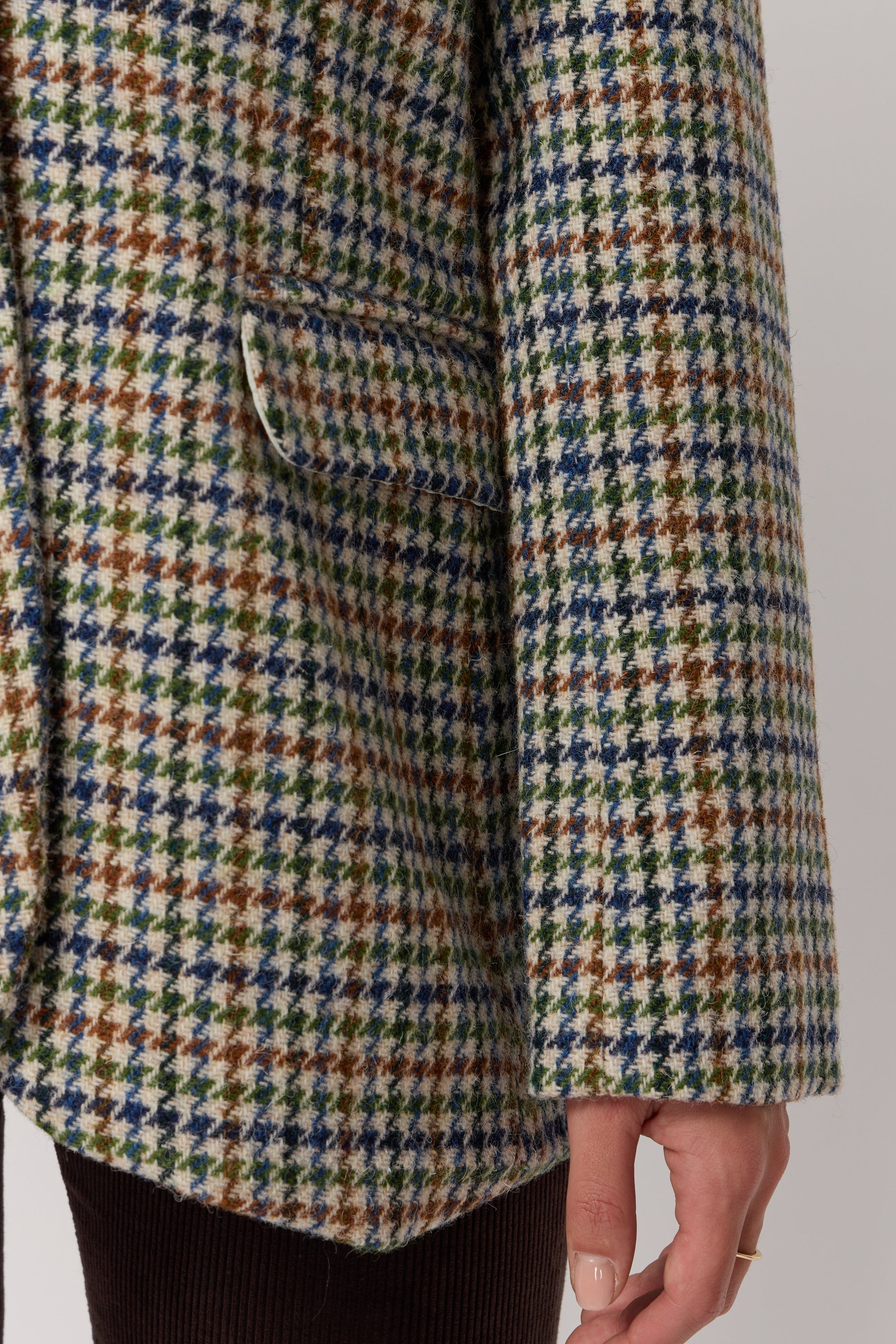 Ralph Houndstooth Wool Jacket - Green