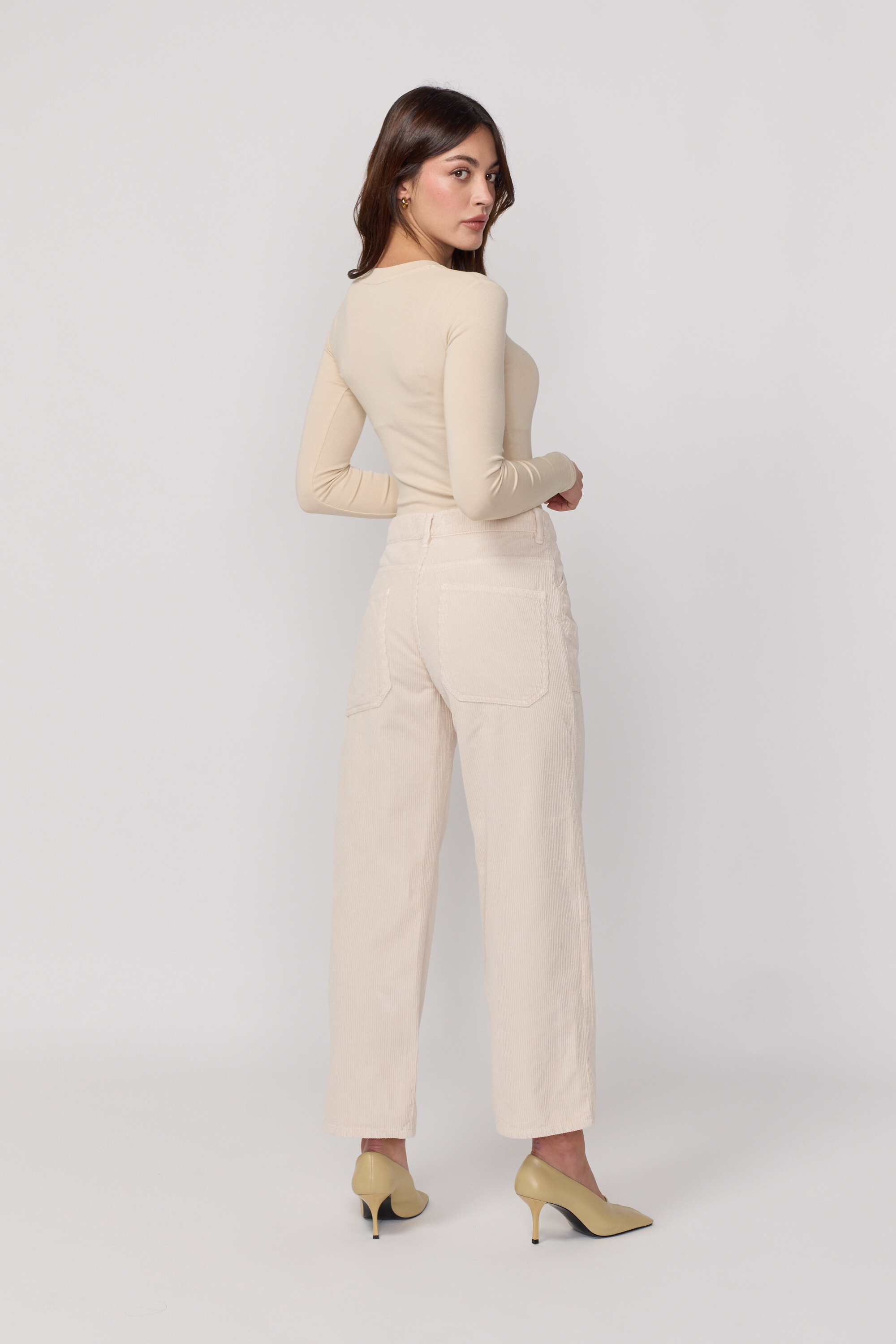 Pantalon Eddy en Velours - Cream