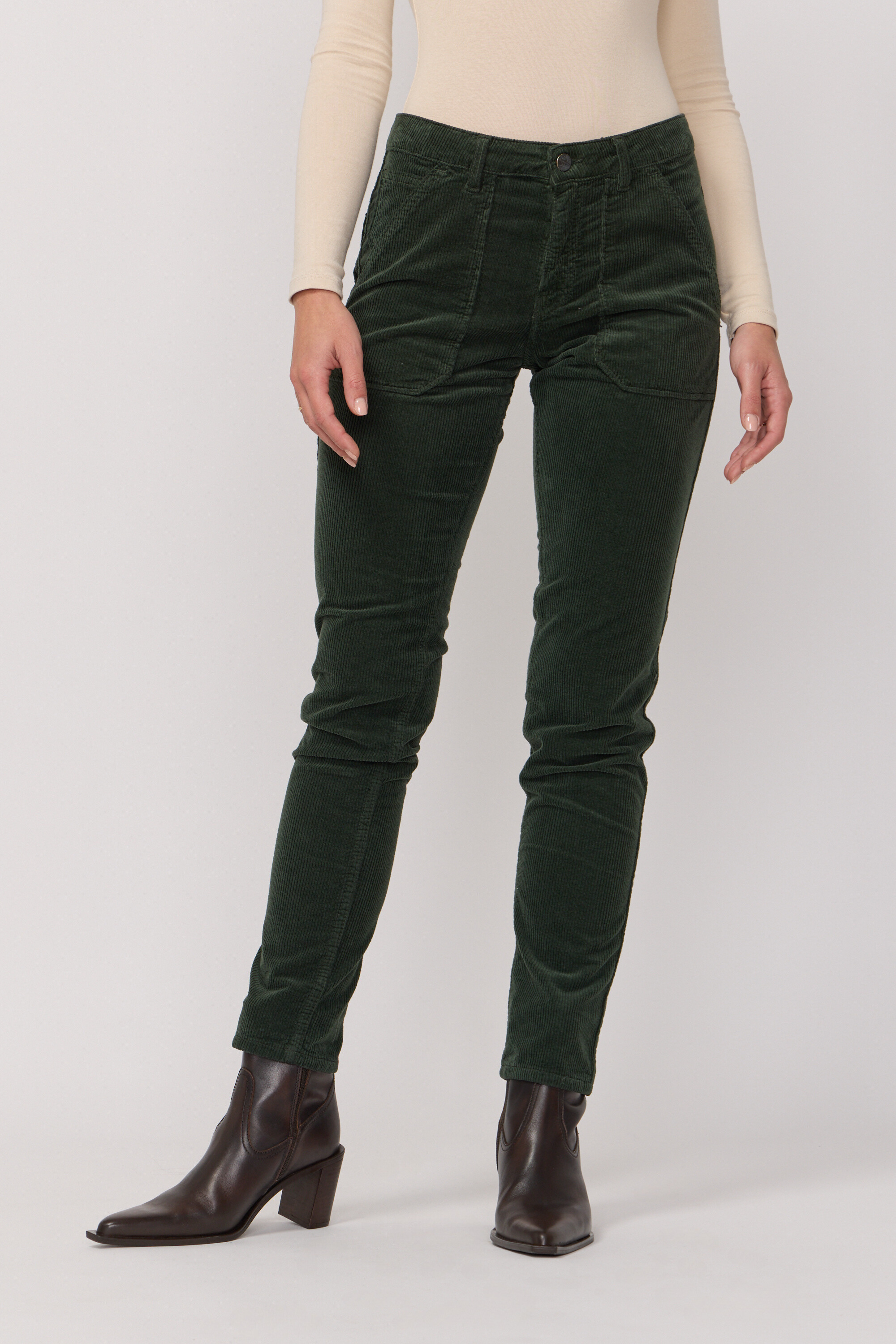 Pantalon Pierce en Velours - English Green