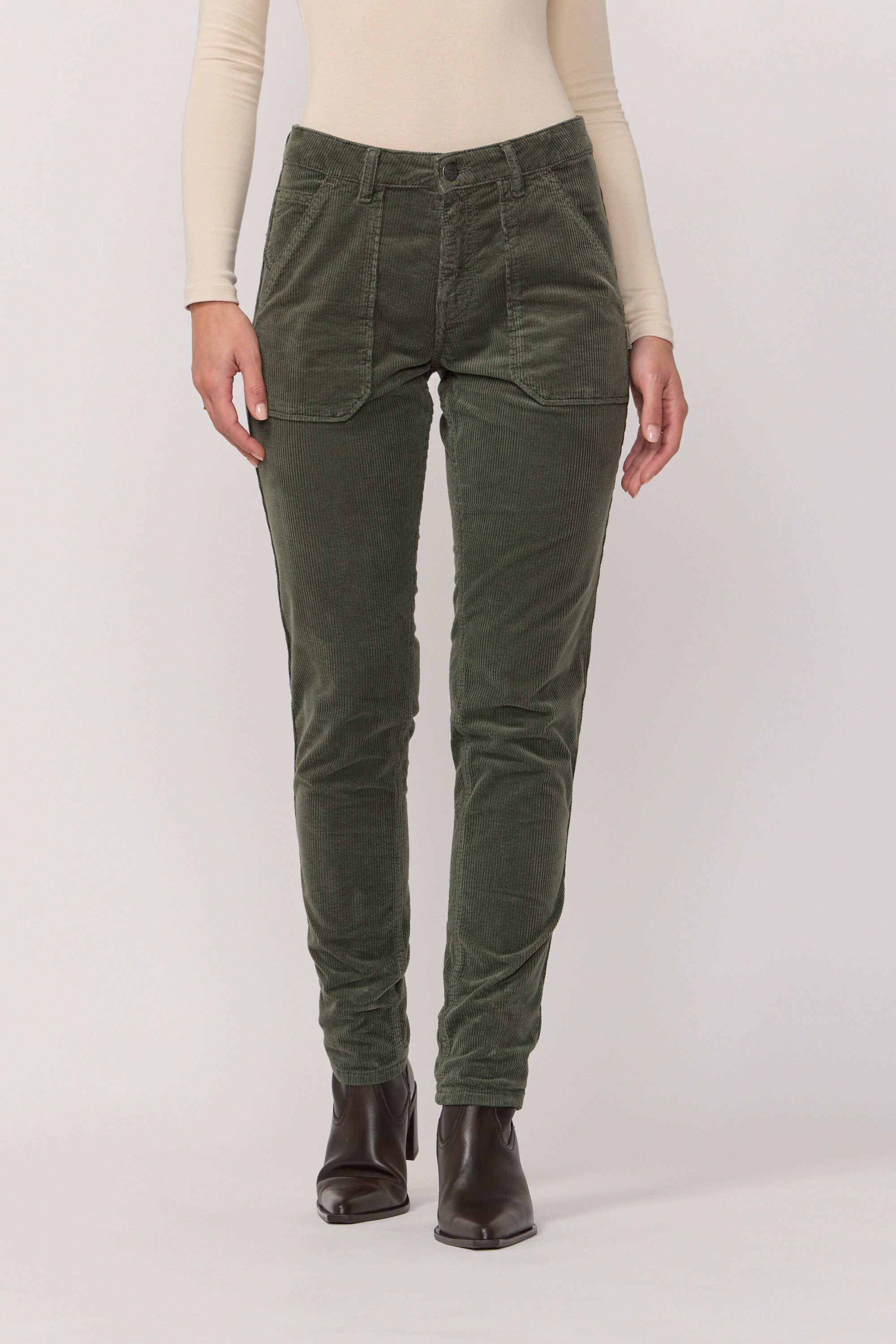 Pantalon Pierce en Velours - Military Kaki