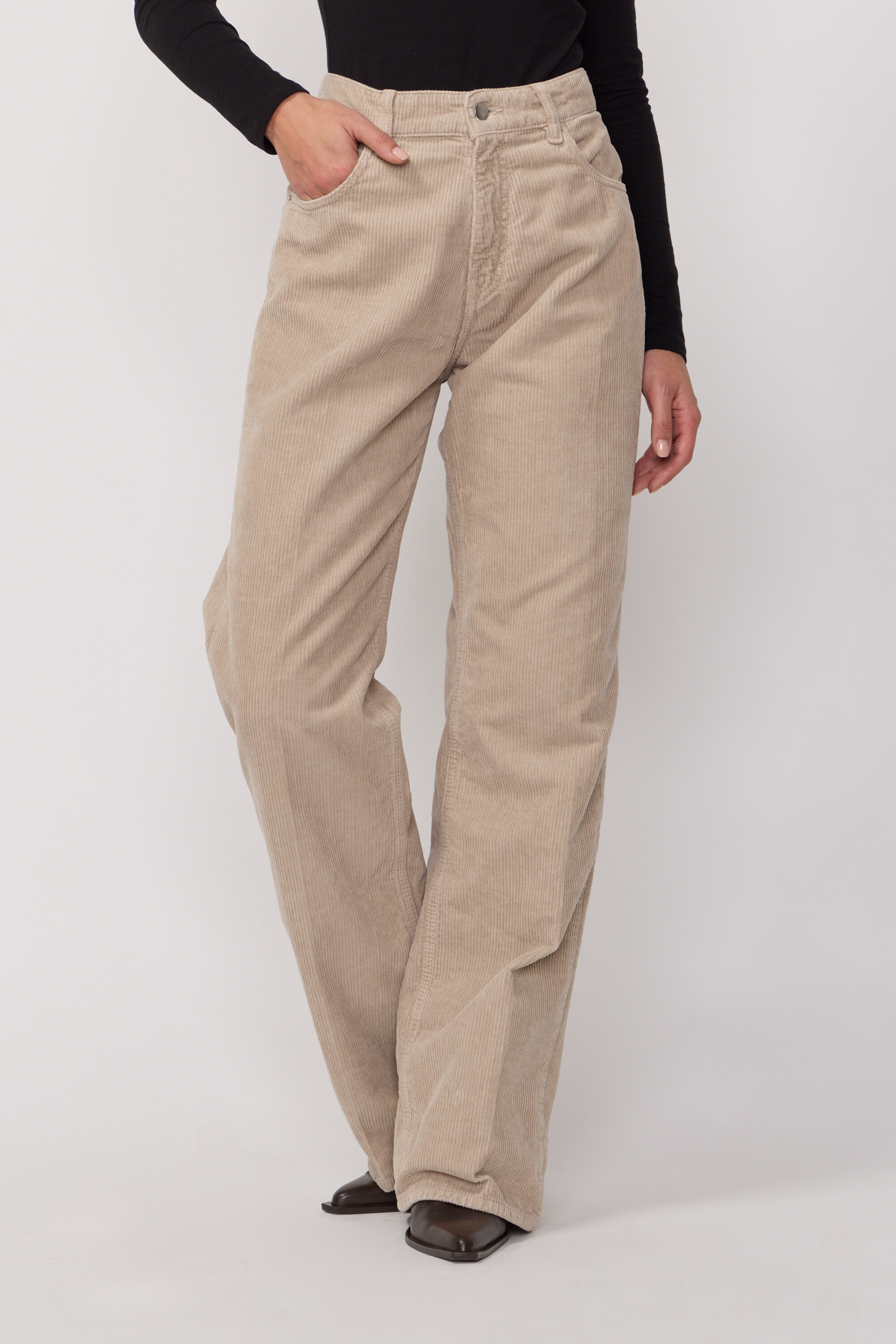 Pantalon Richie en Velours - Beige