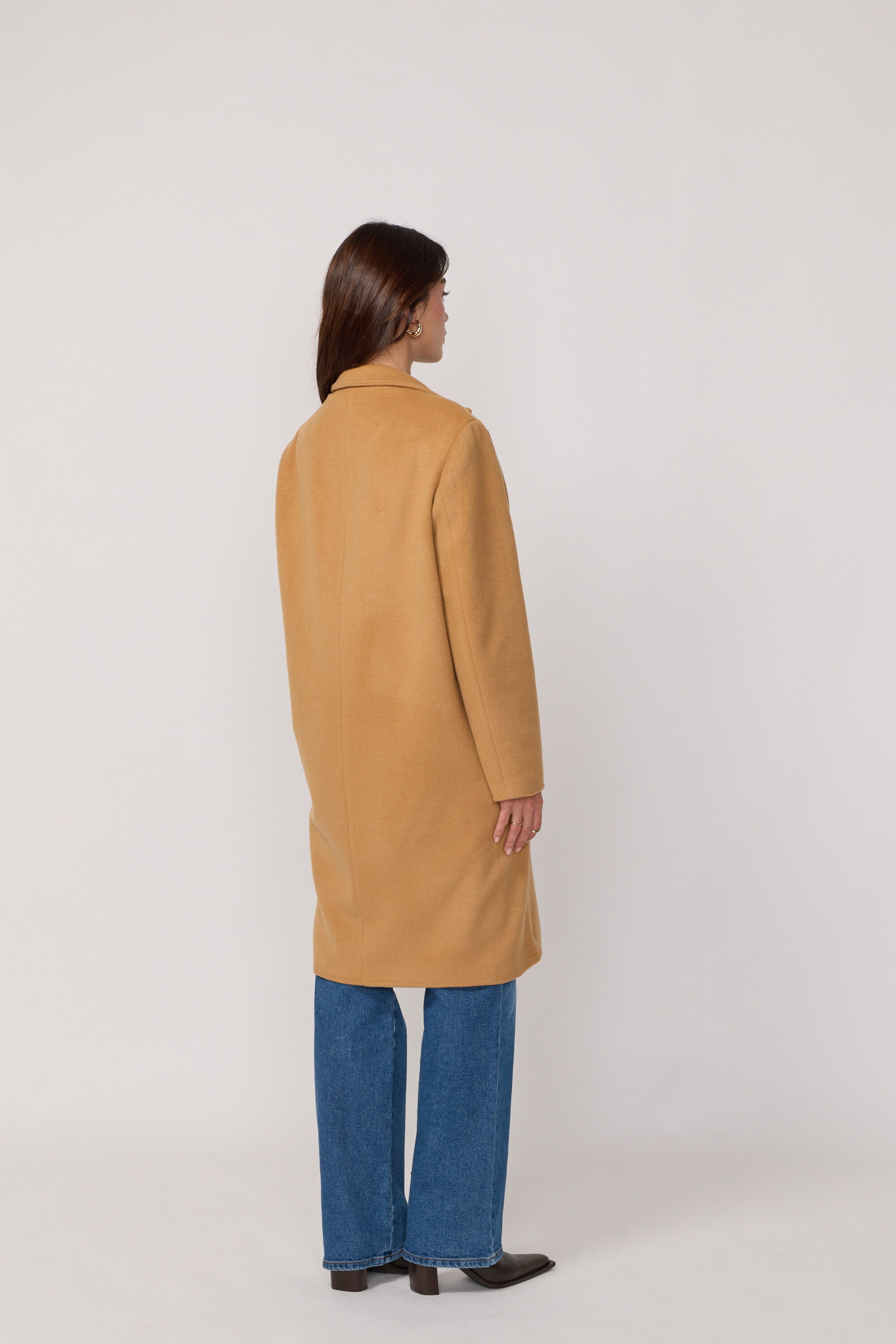 Manteau Signature en Laine et Cachemire - Camel